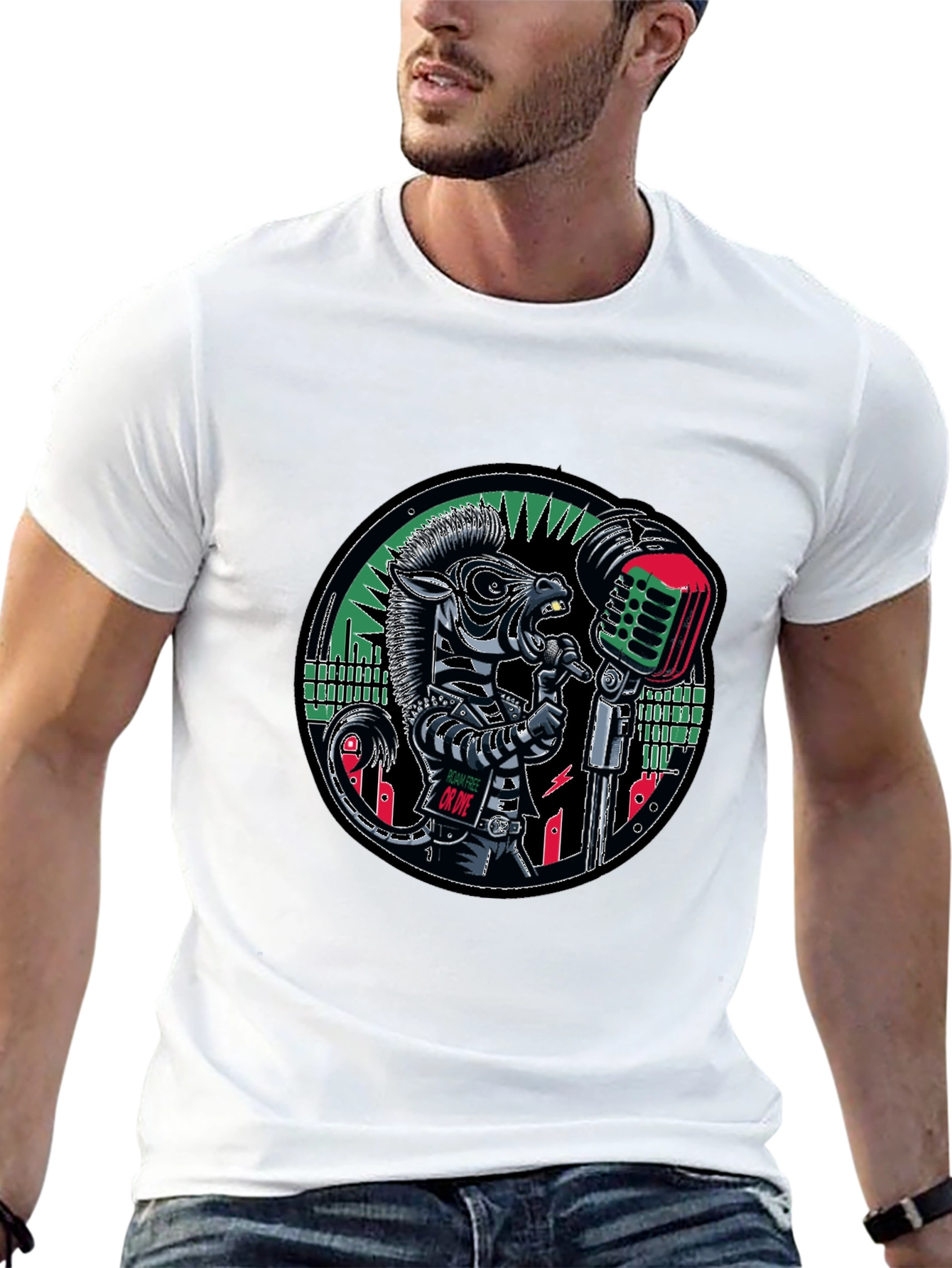 Cool Zebra Singer T-Shirt