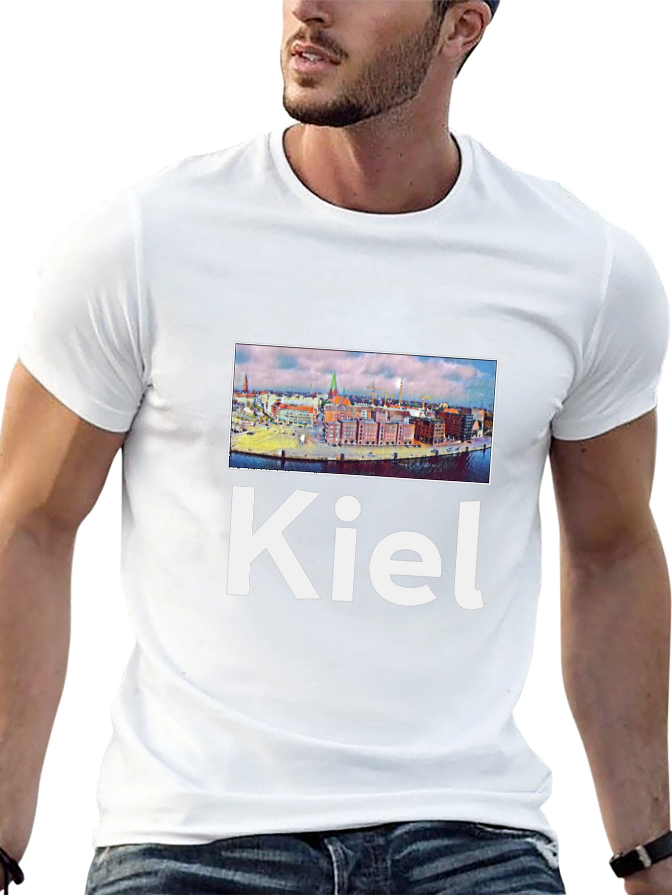 Kiel Cityscape Graphic Tee - Black