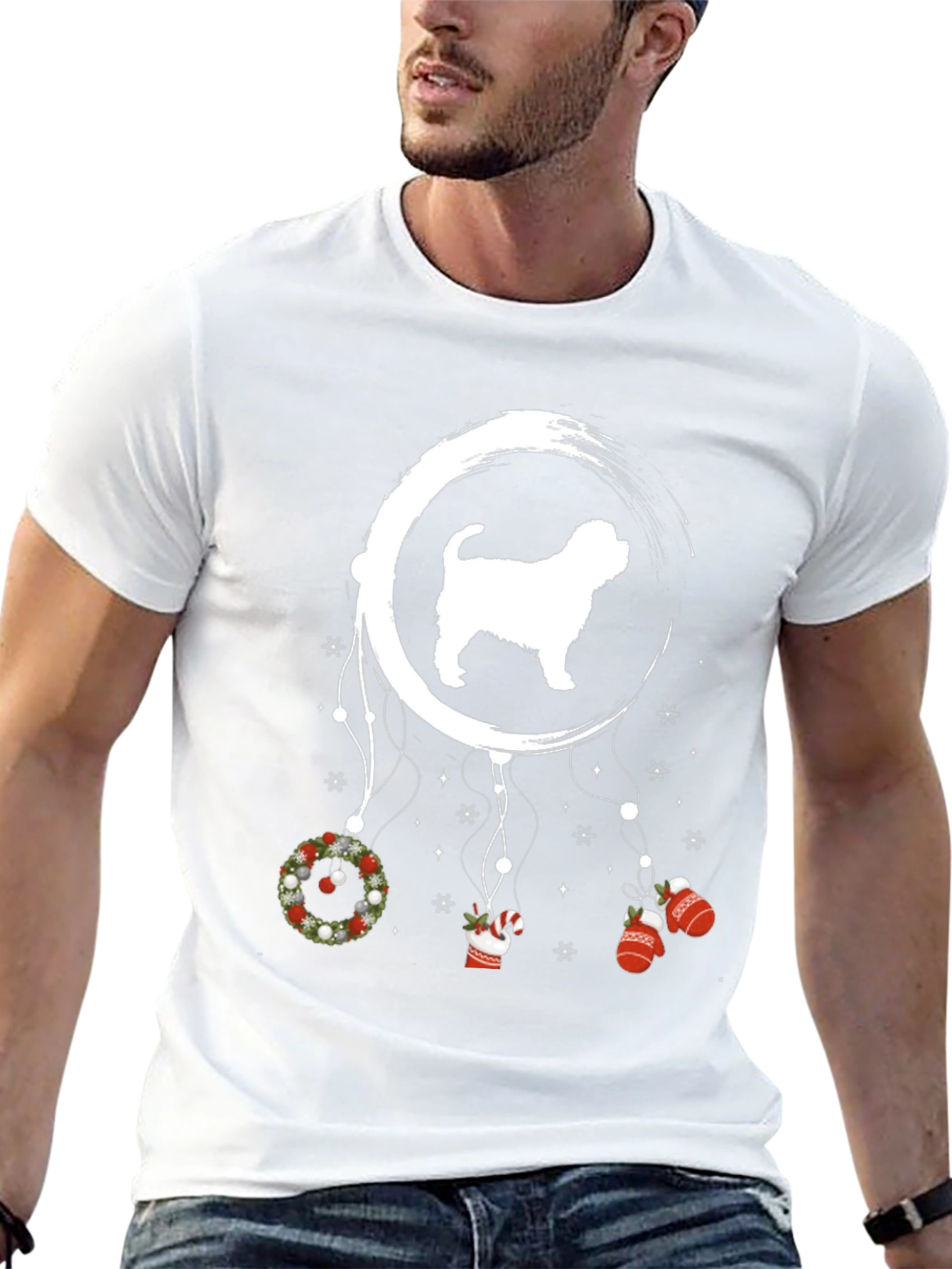 Christmas Dog Dreamcatcher T-Shirt – Festive Dog Lover Tee