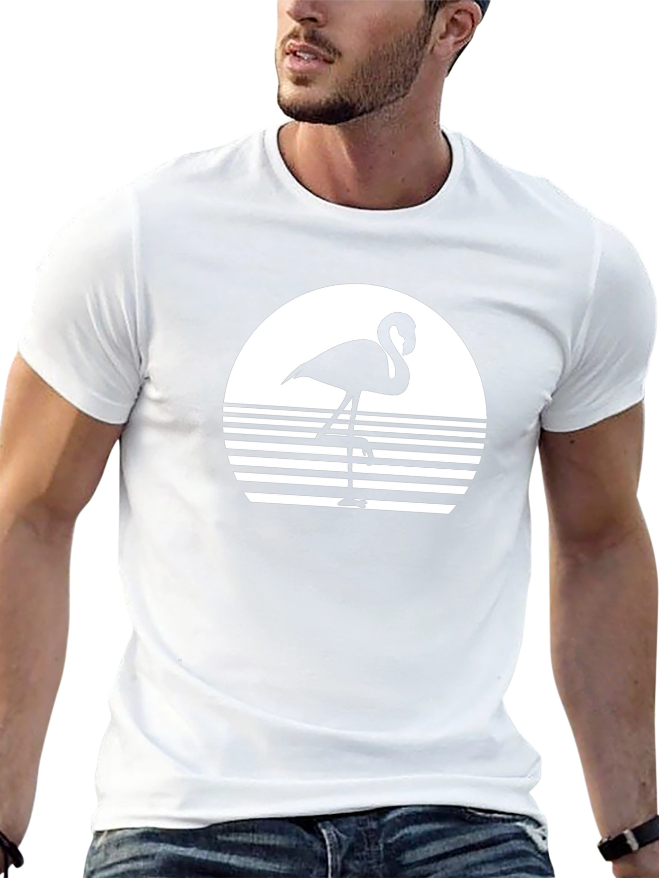Retro Flamingo Graphic T-Shirt