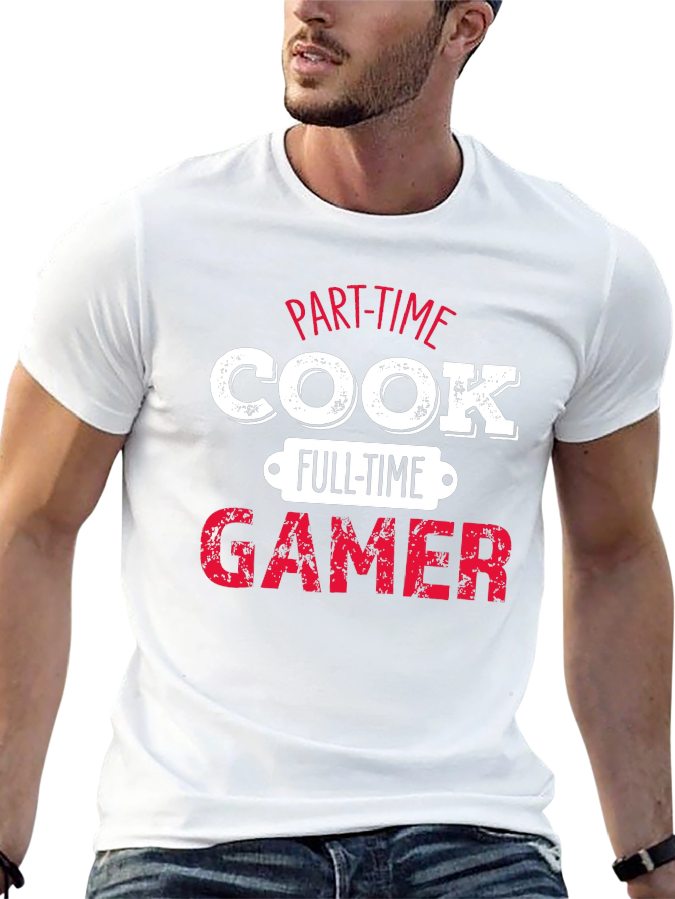 Part-Time Cook Full-Time Gamer Black T-Shirt