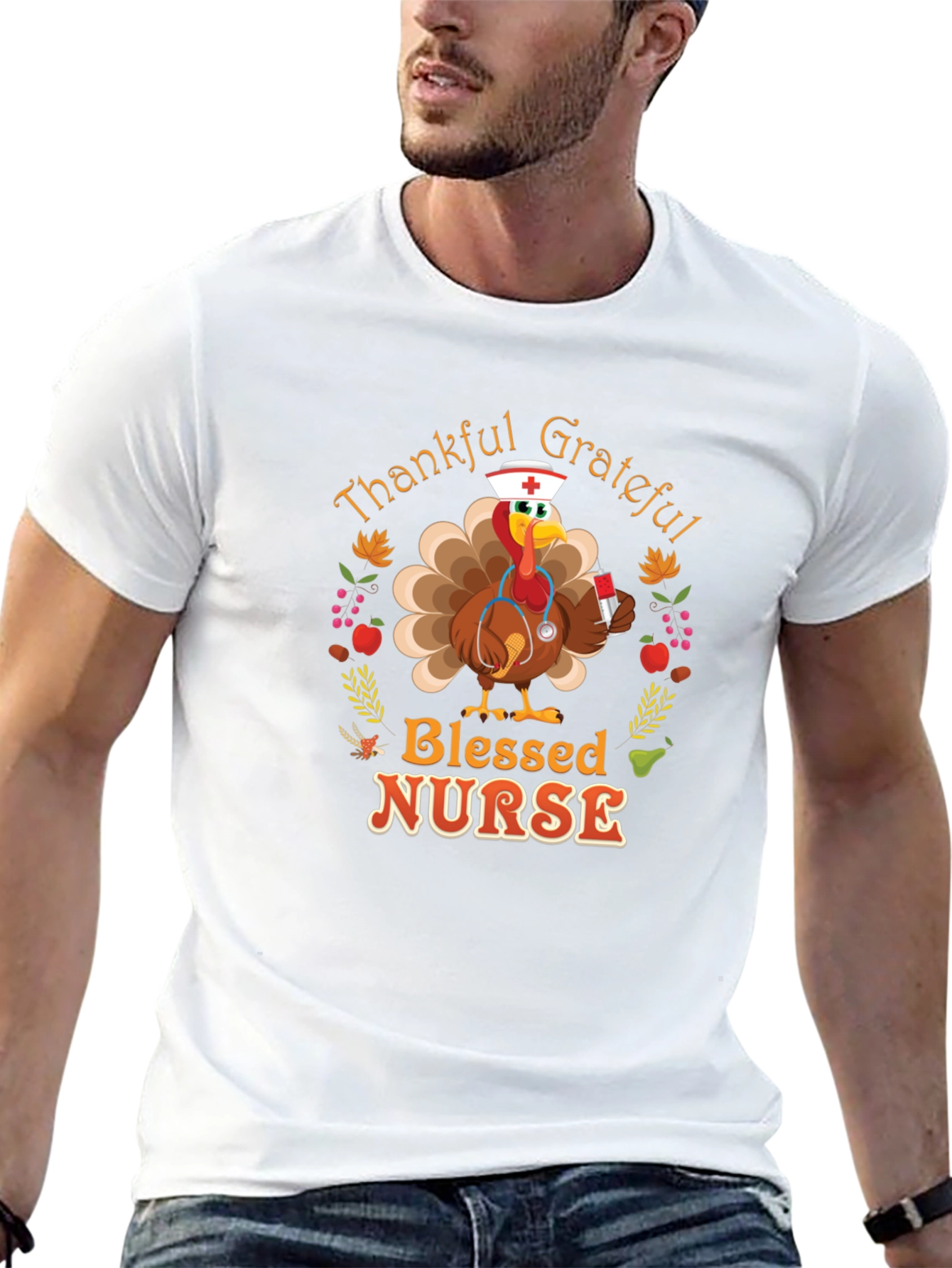 Thankful Grateful Blessed Nurse T-Shirt