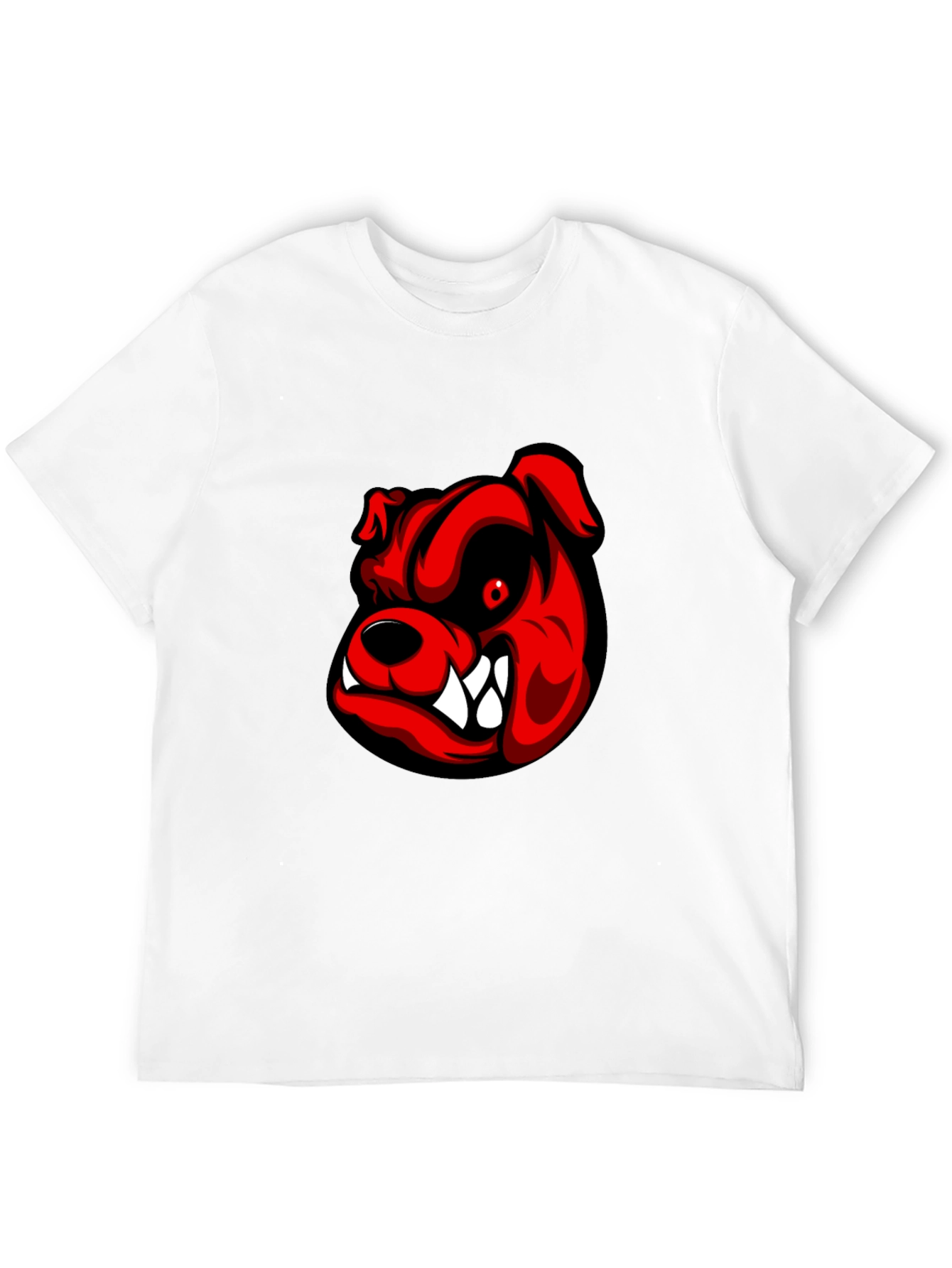 Mens Black Bulldog Graphic Tee