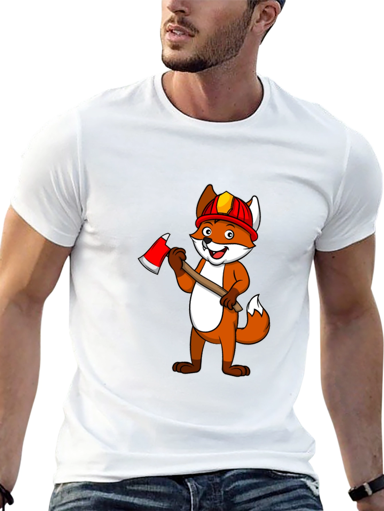 Fox Firefighter Graphic T-Shirt
