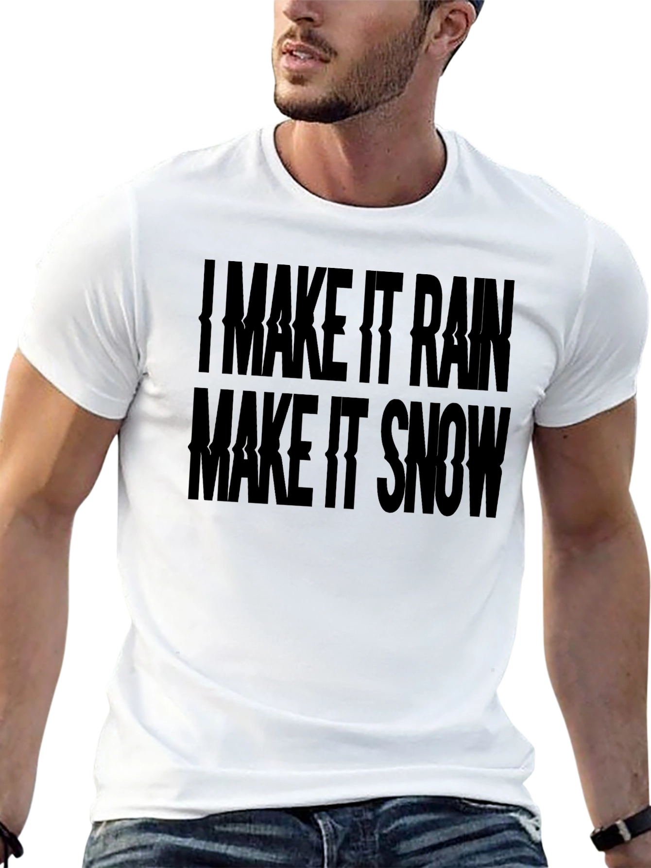 I Make It Rain Funny Graphic Black T-Shirt