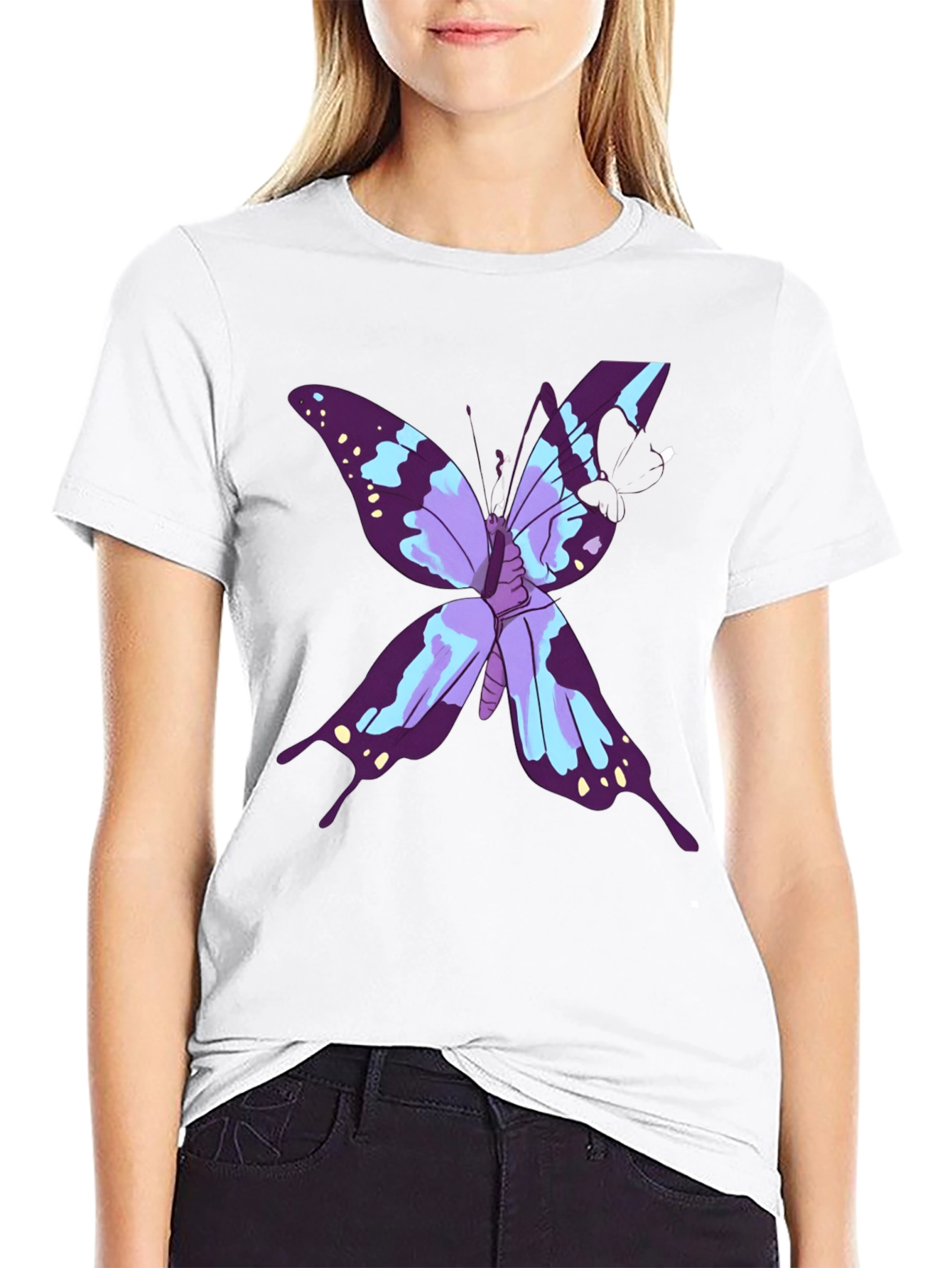 Butterfly Graphic Black T-Shirt