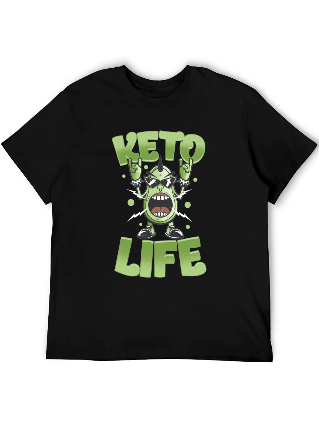 Keto Life Avocado Rocker Graphic Tee