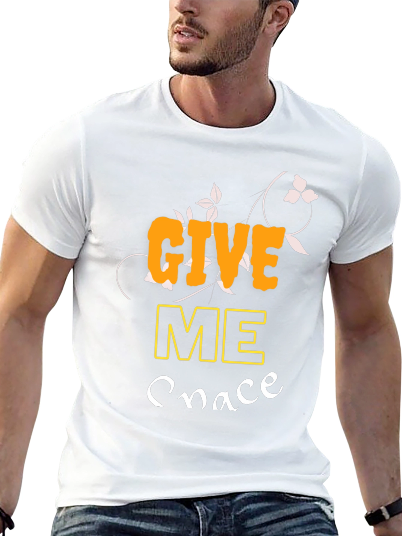Give Me Space Graphic Print Black T-Shirt