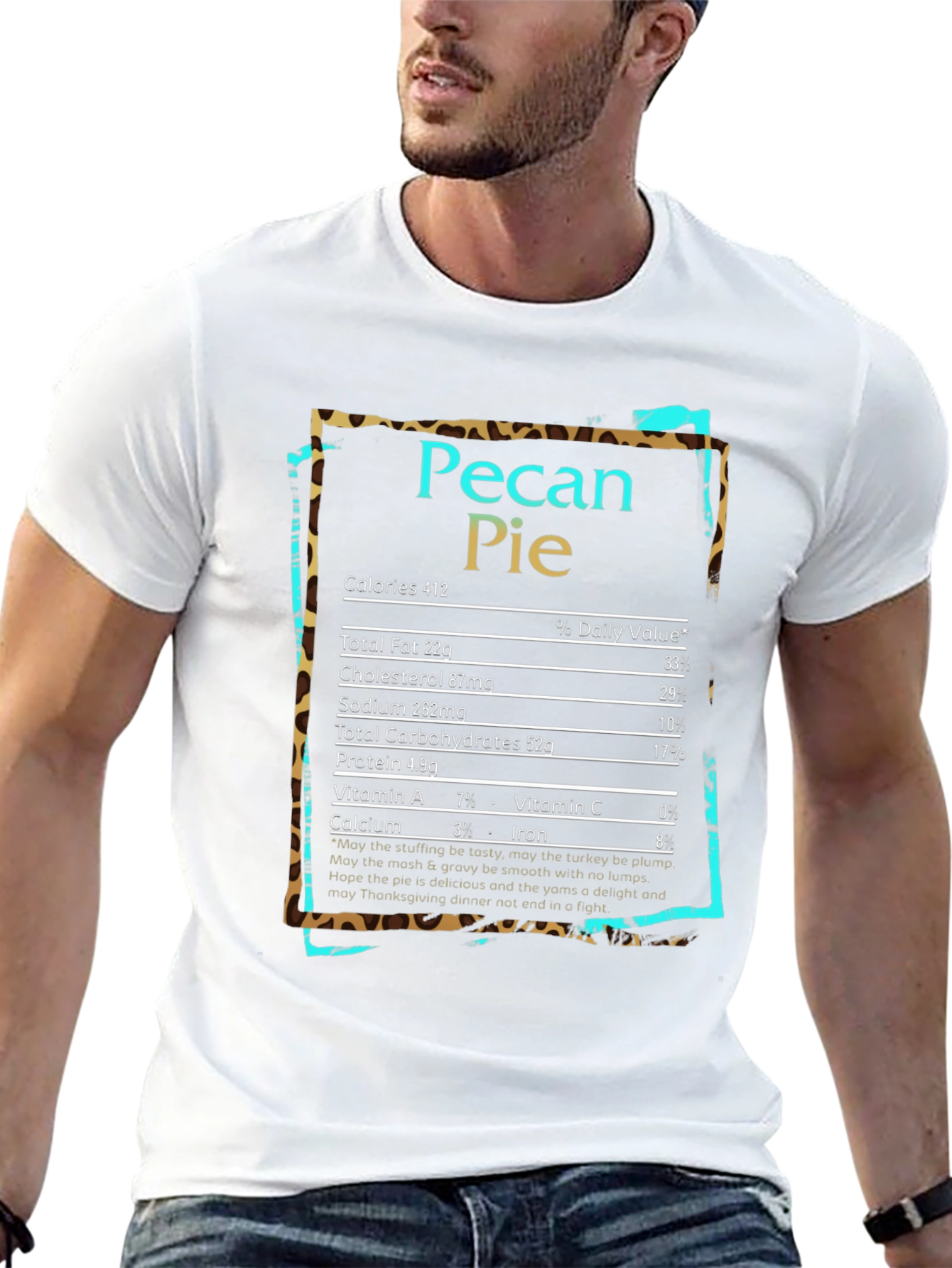Pecan Pie Nutrition Facts Graphic T-Shirt