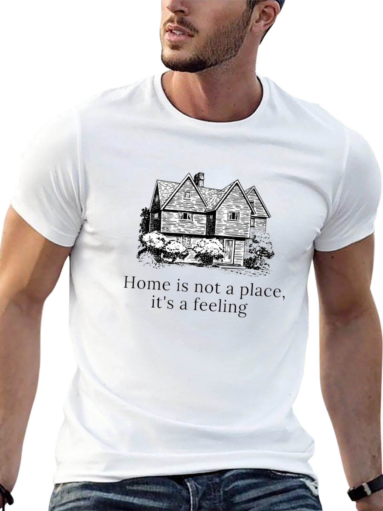 Home is a Feeling Black Graphic Tee