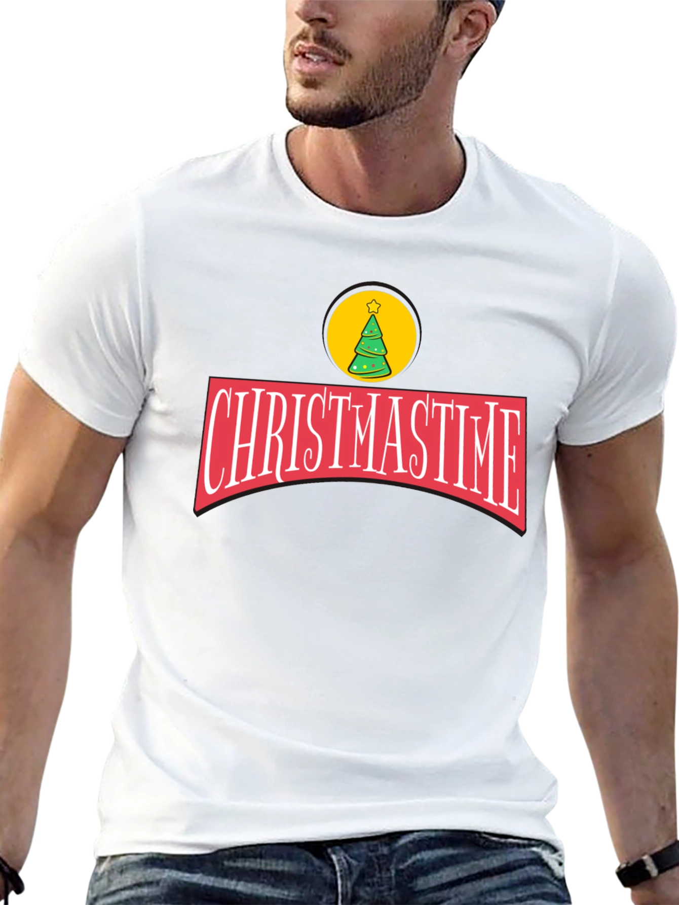 Christmastime Black Graphic Tee