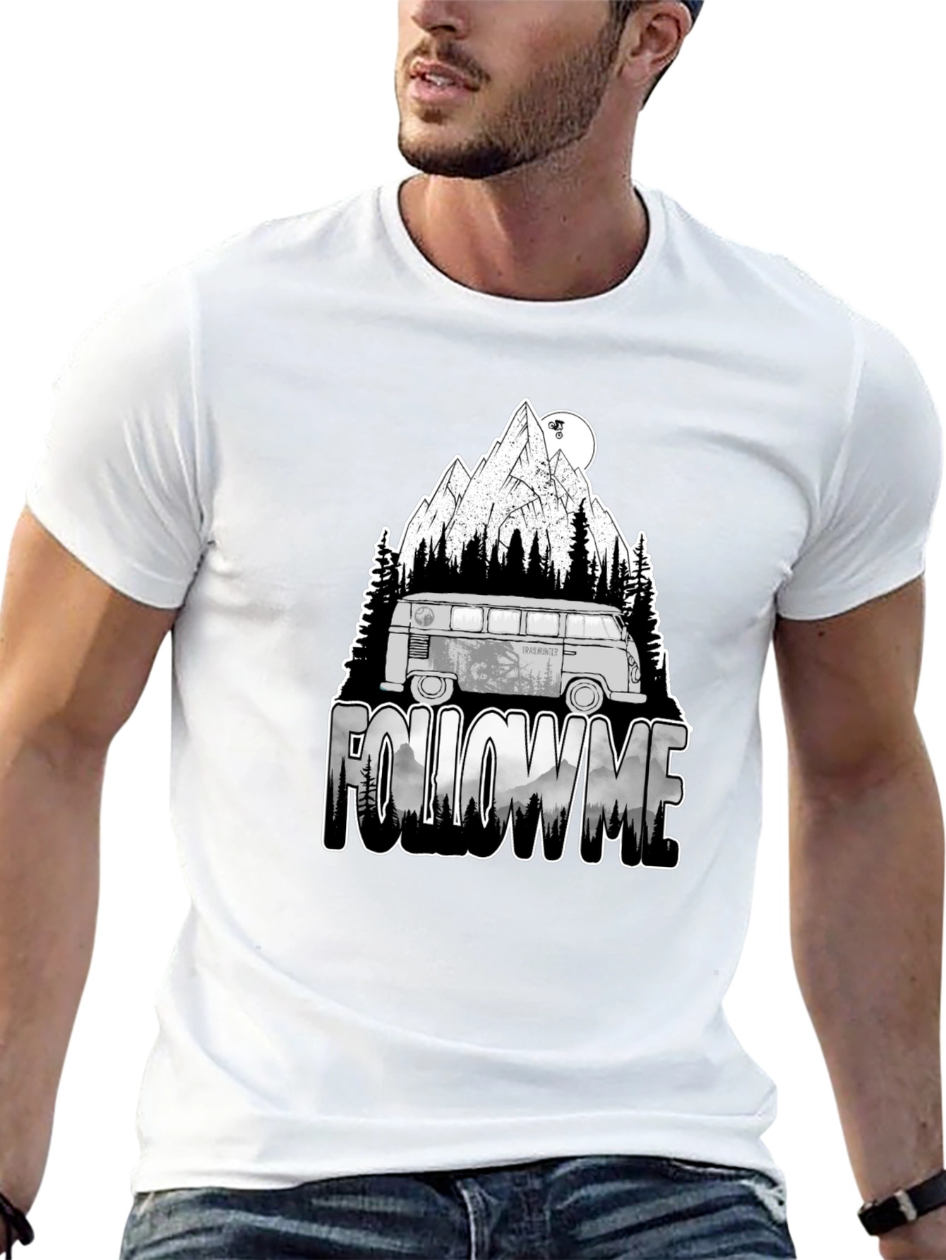 Follow Me Adventure Graphic Tee - Black