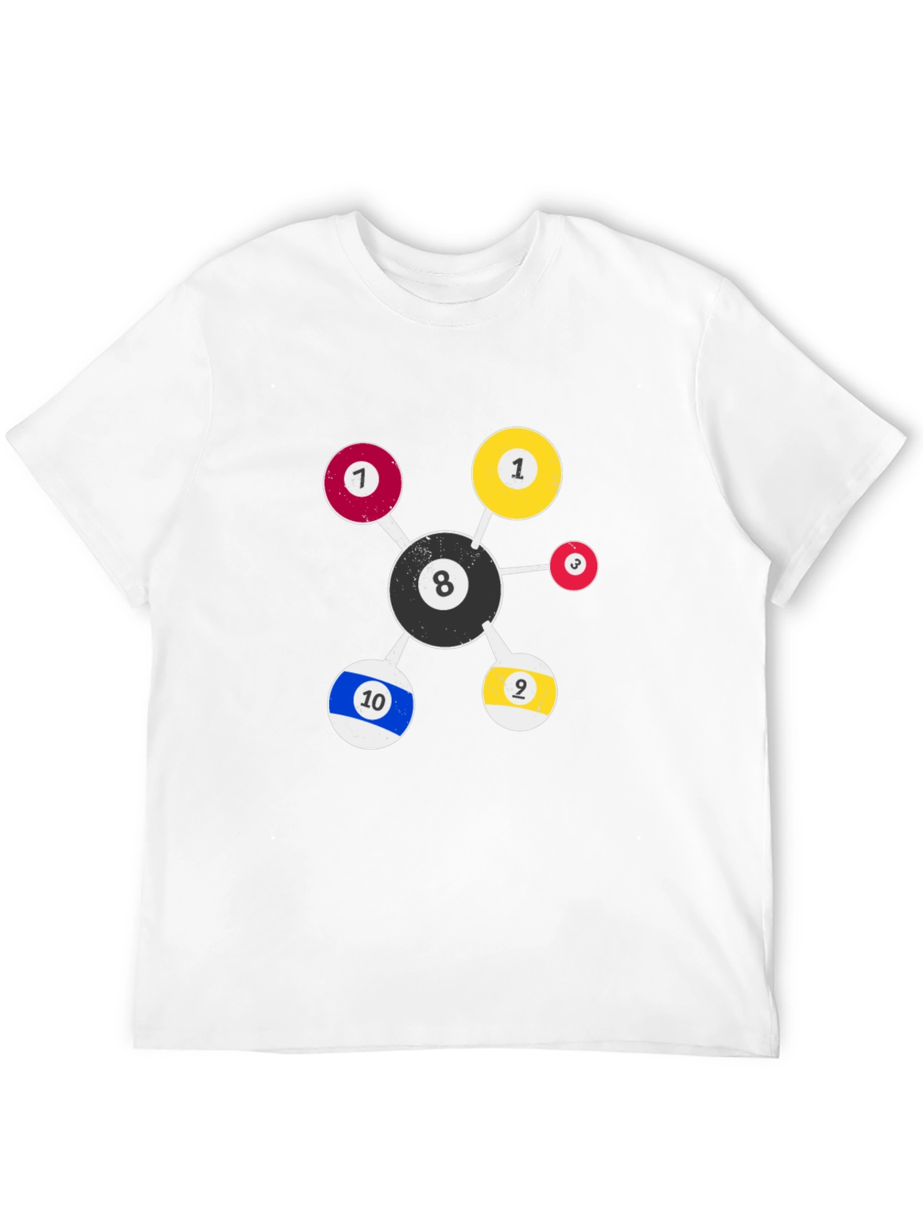 Billiard Ball Molecule Graphic T-Shirt