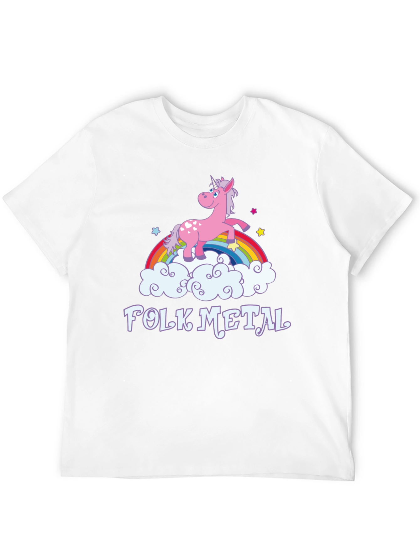 Folk Metal Unicorn Rainbow T-Shirt