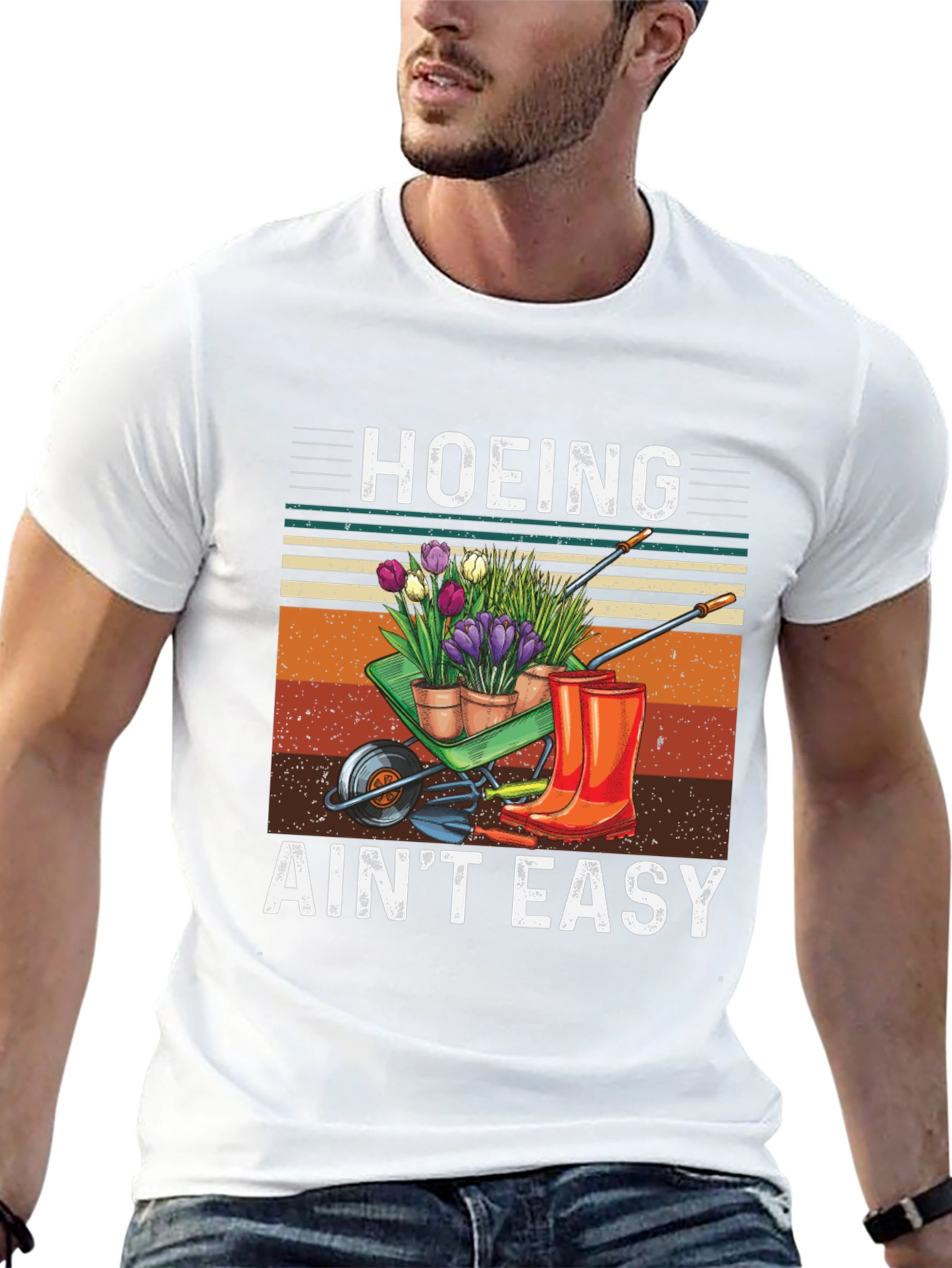 Hoeing Aint Easy Gardening T-Shirt