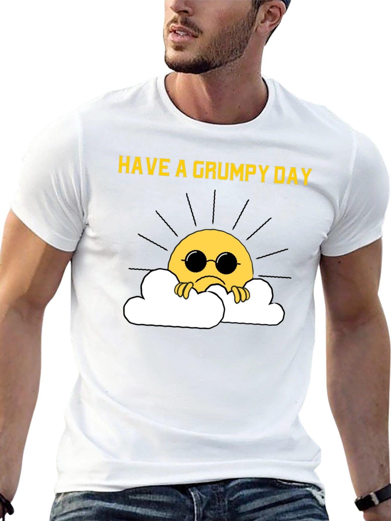 Grumpy Sun T-Shirt - Funny Graphic Tee