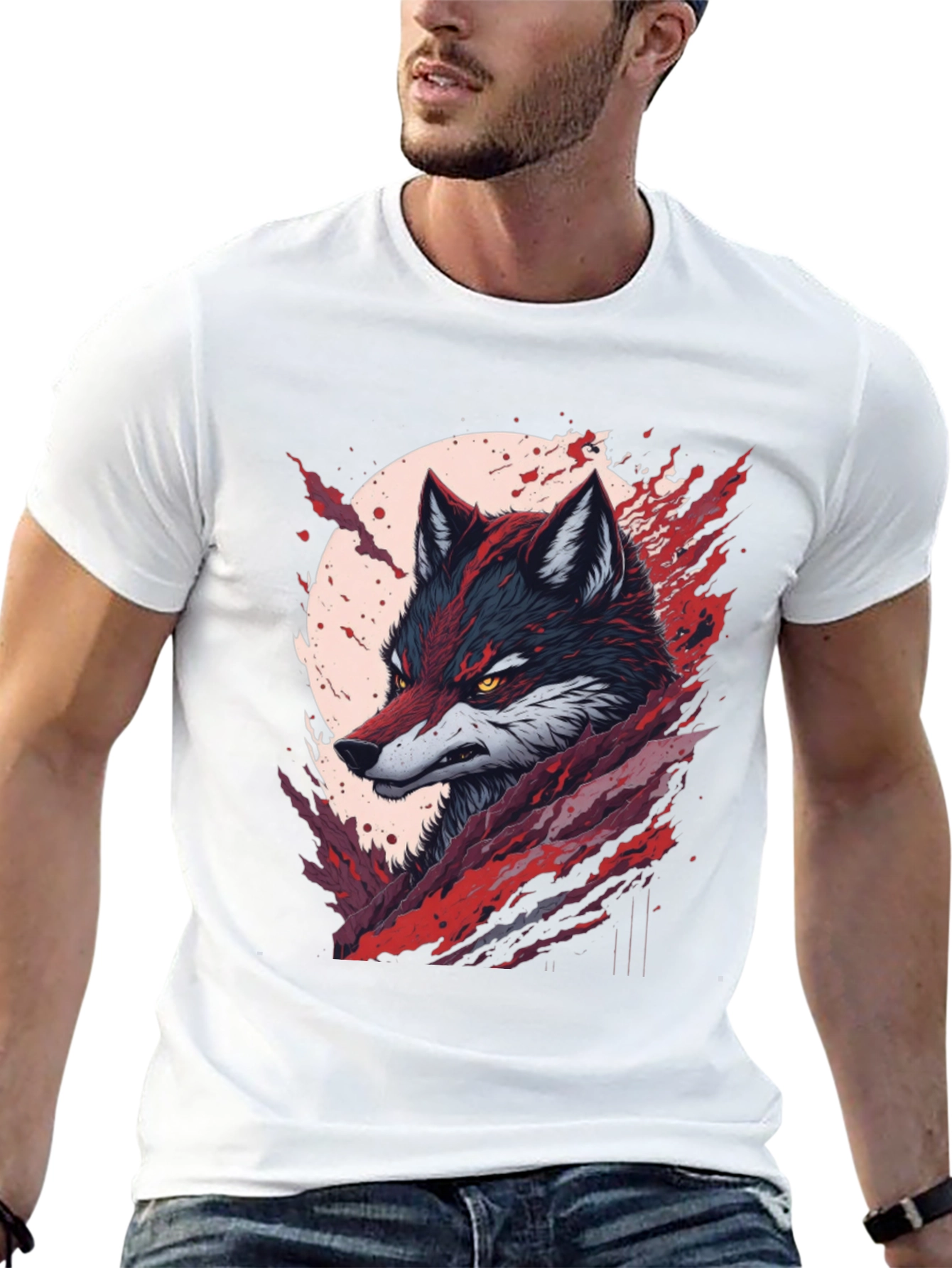 Wolf Graphic Tee - Bold Animal Design