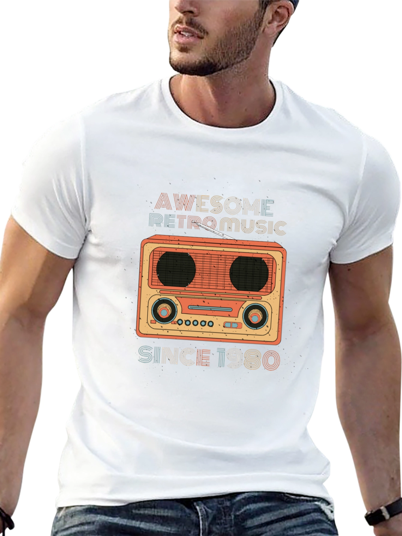 Retro Music T-Shirt - Awesome Since 1980!