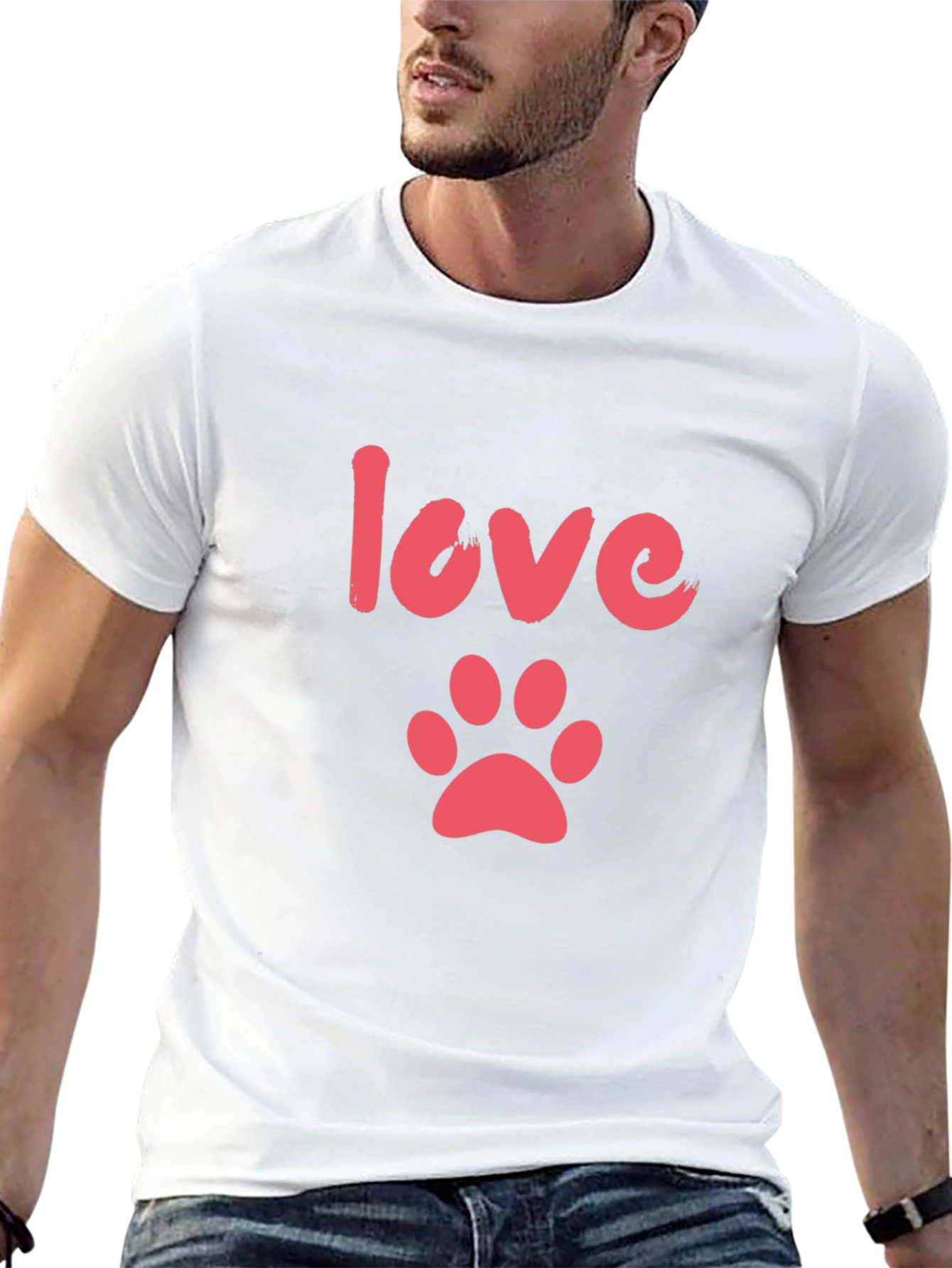 Love Paw Print T-Shirt – Cute Dog Lover Tee