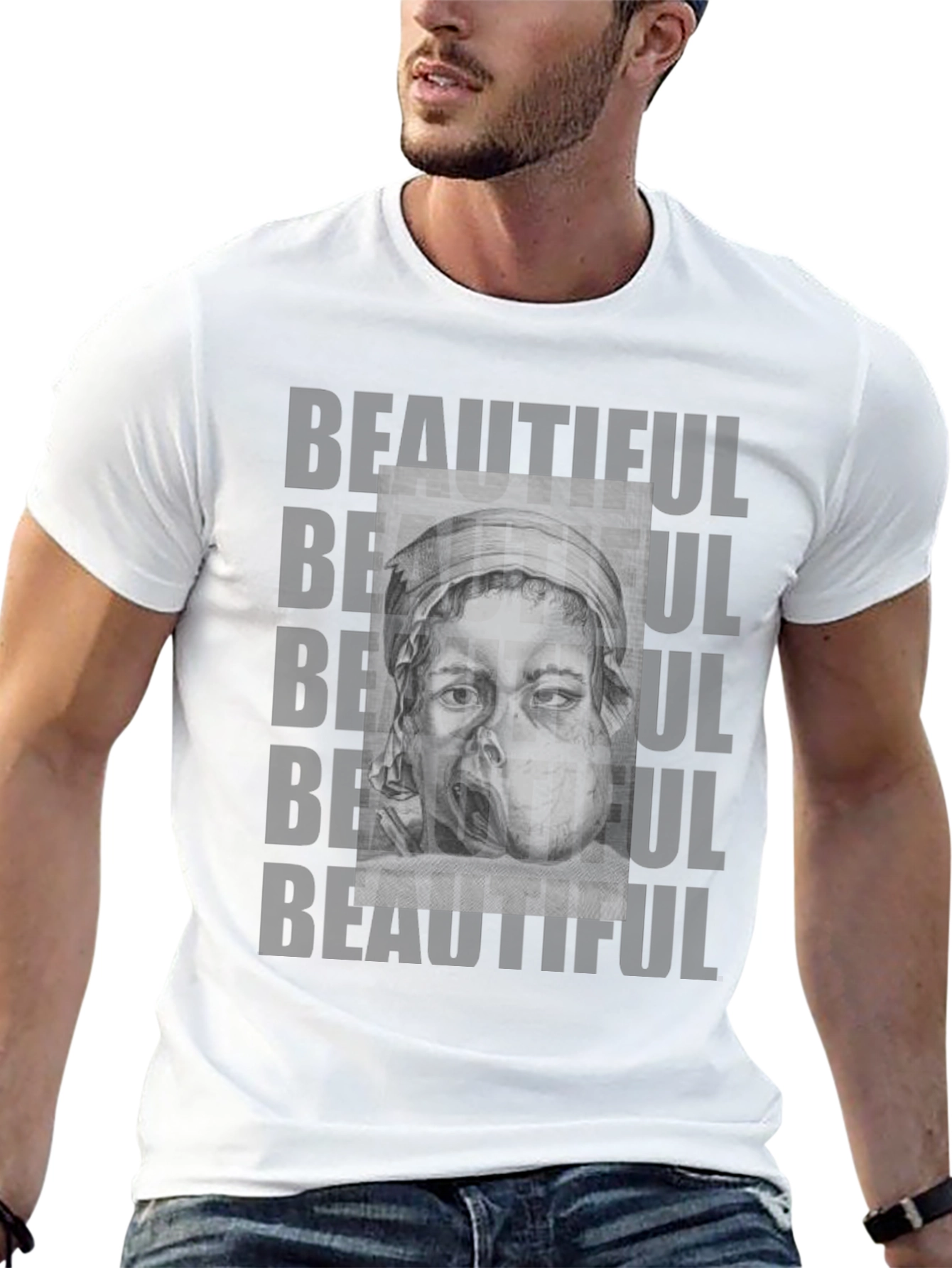 Unique Graphic Tee: Beautiful Print