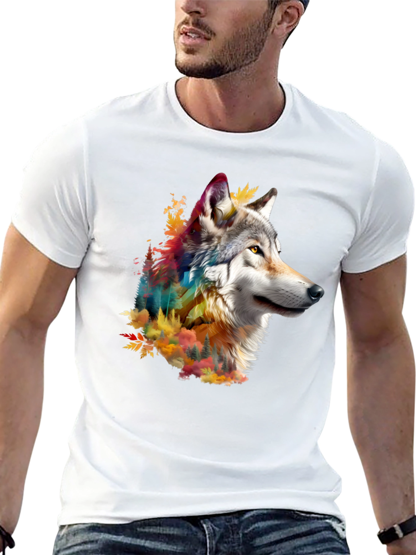Wolf Nature Graphic T-Shirt