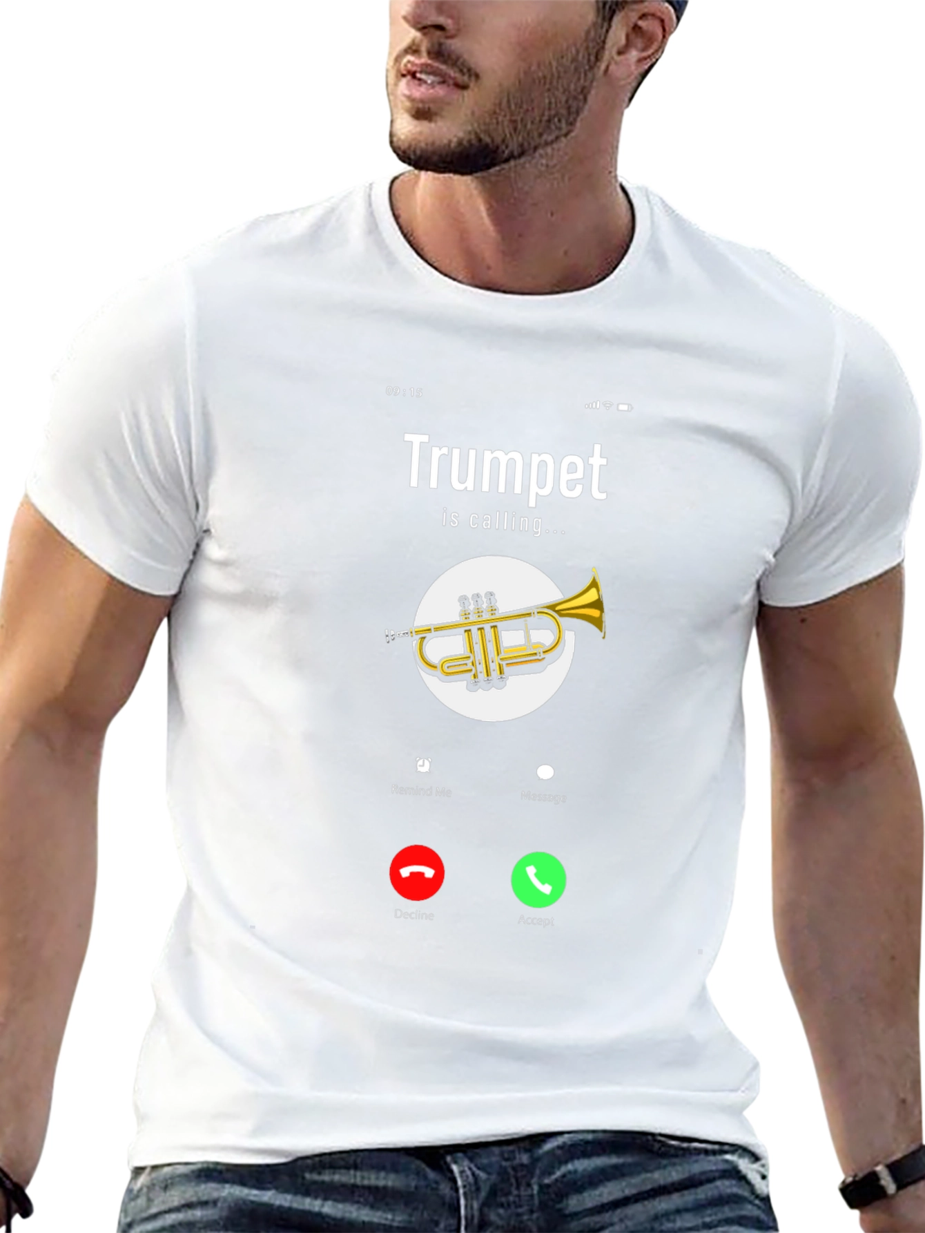 Trumpet Calling T-Shirt - Musical Humor Tee