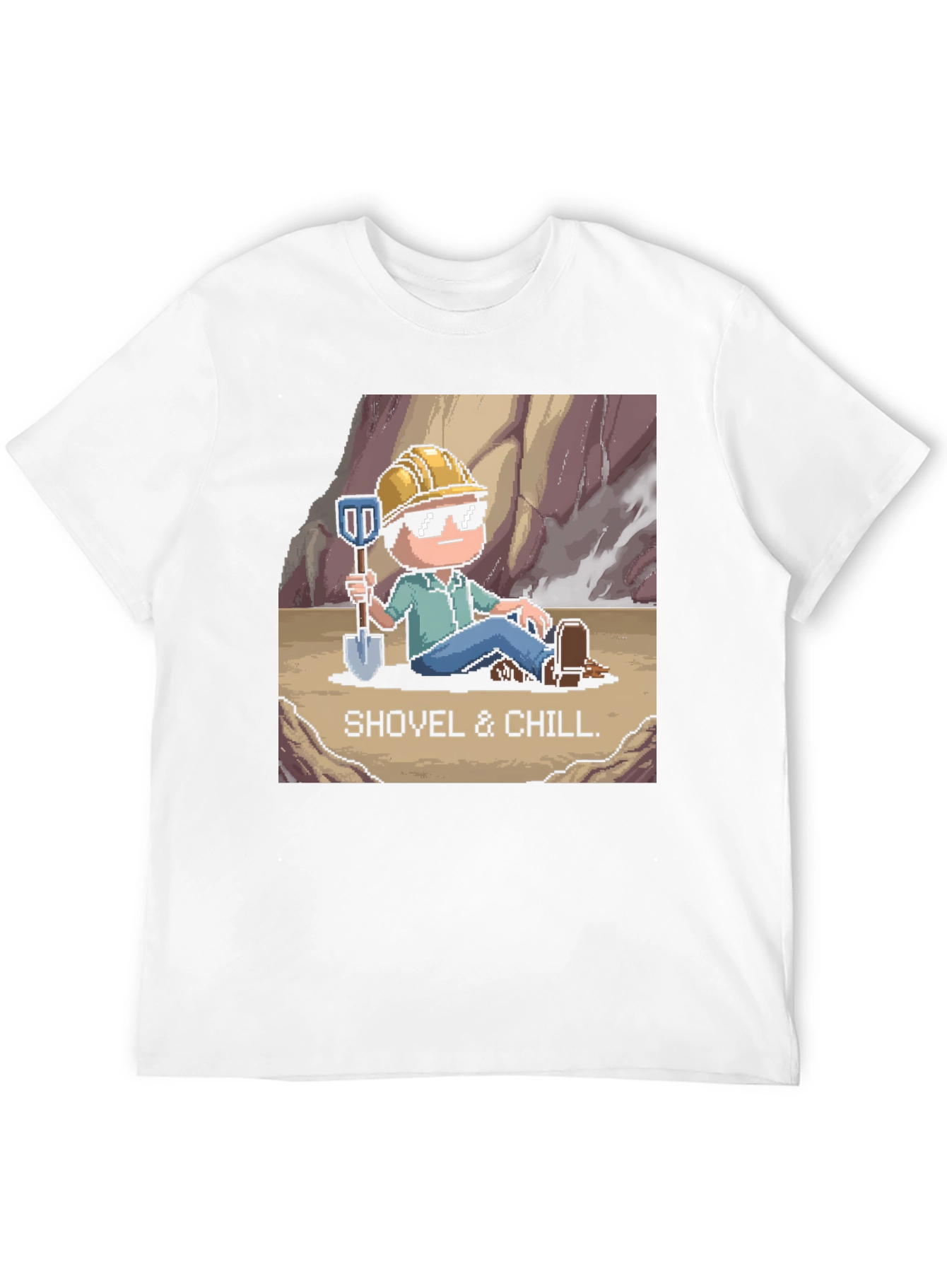 Shovel & Chill Pixel Art T-Shirt