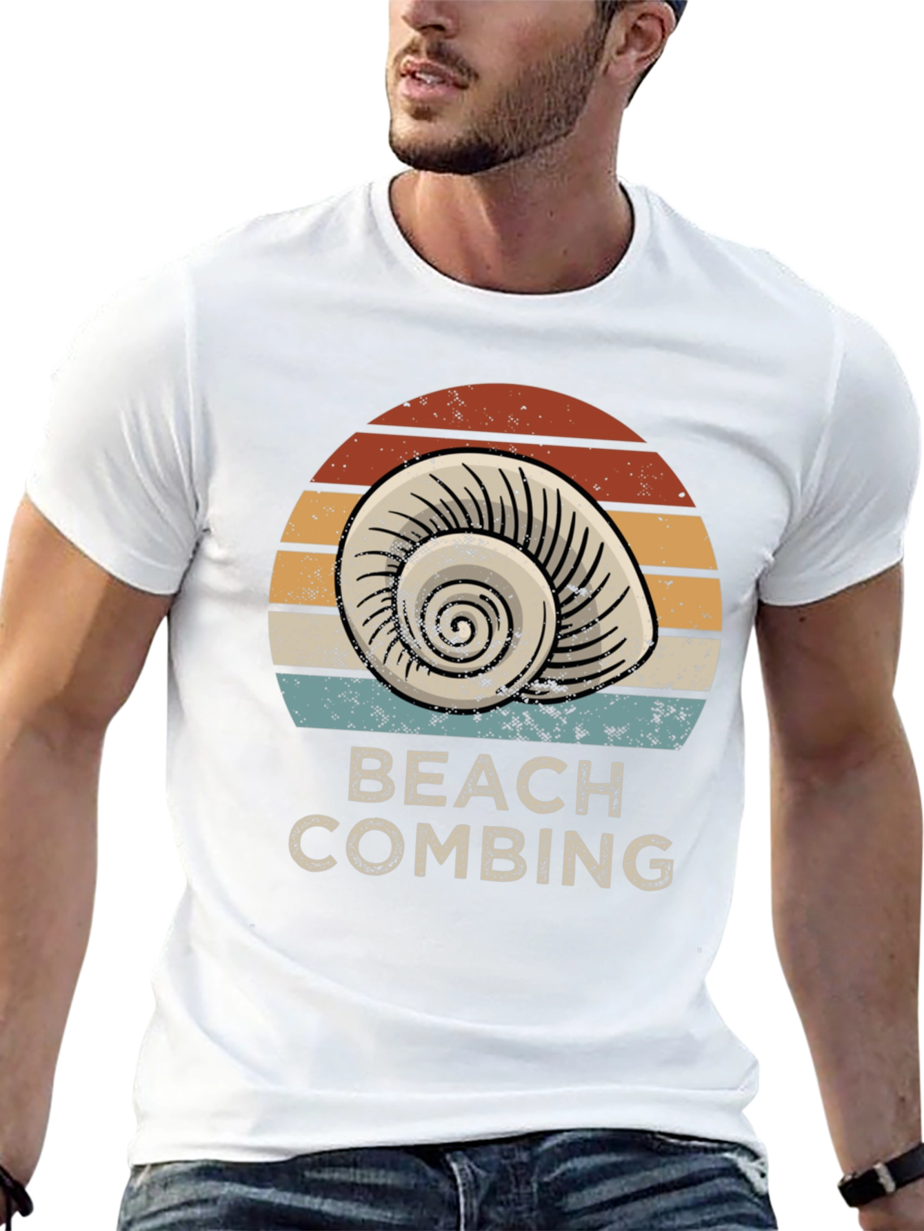 Beach Combing Graphic T-Shirt - Coastal Style