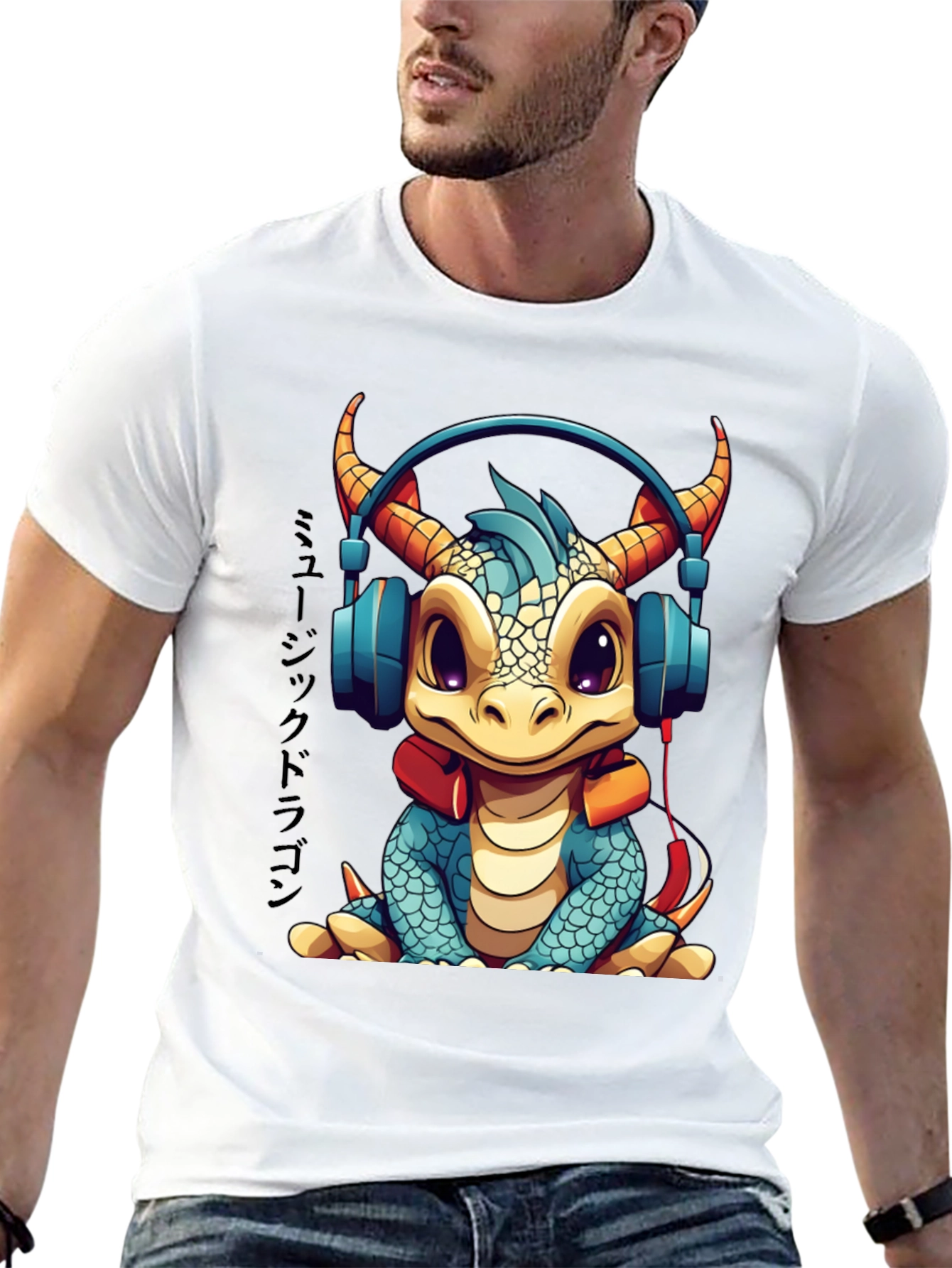 Cute Dragon Music Lover T-Shirt