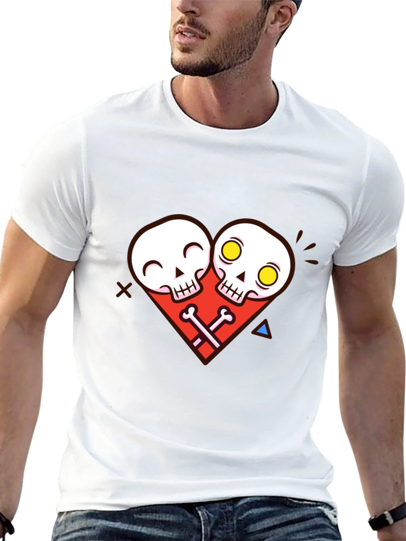 Skull Heart Graphic Tee - Unique Edgy Style