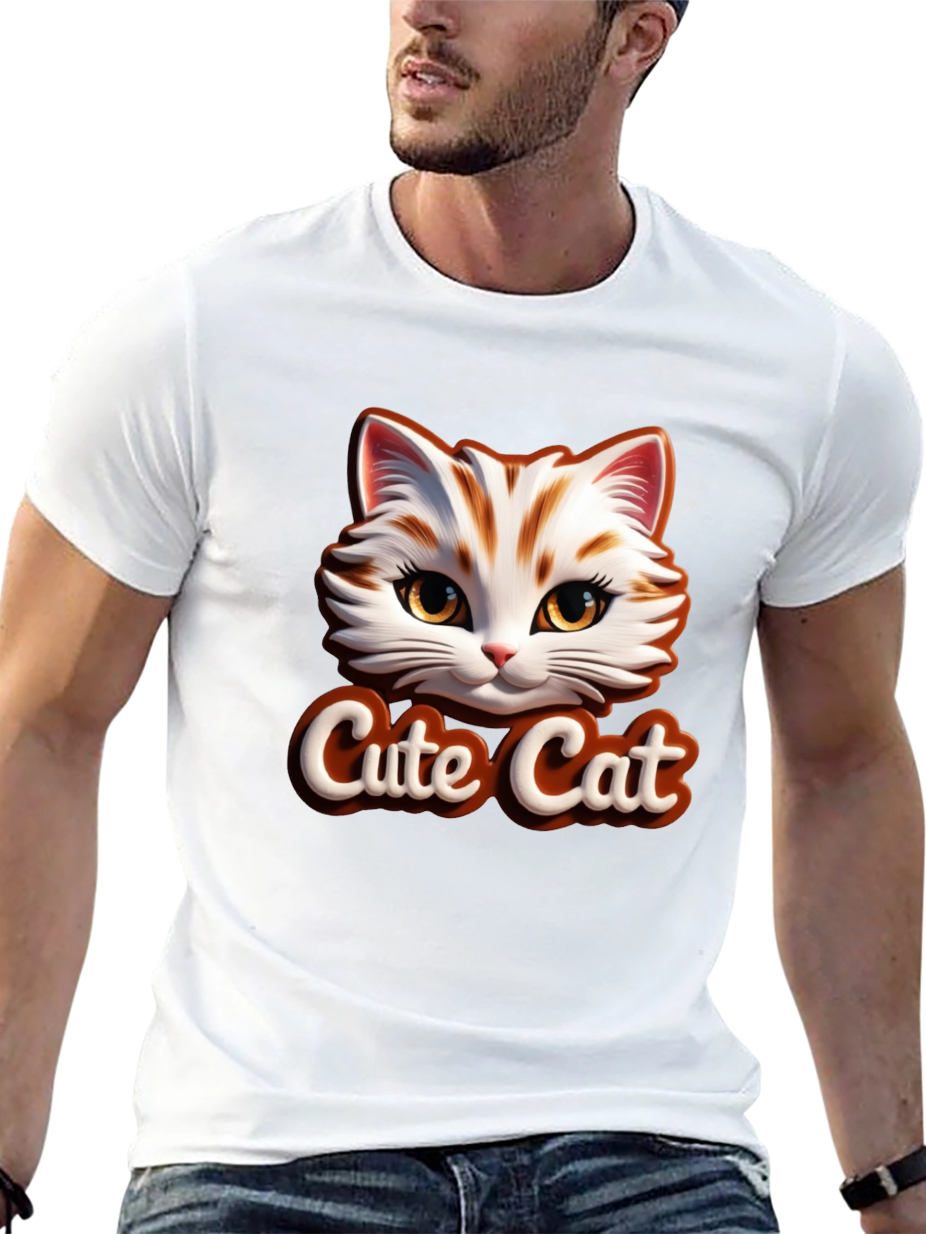 Cute Cat Graphic T-Shirt - Stylish & Comfortable
