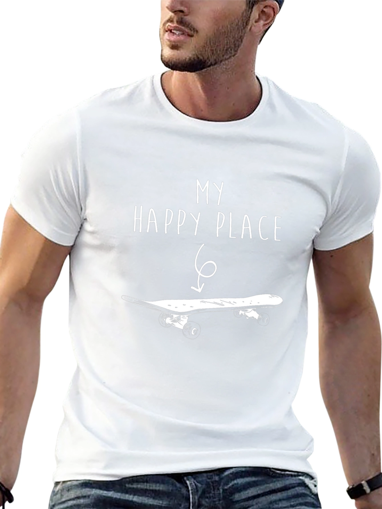 My Happy Place Skateboard Graphic Tee