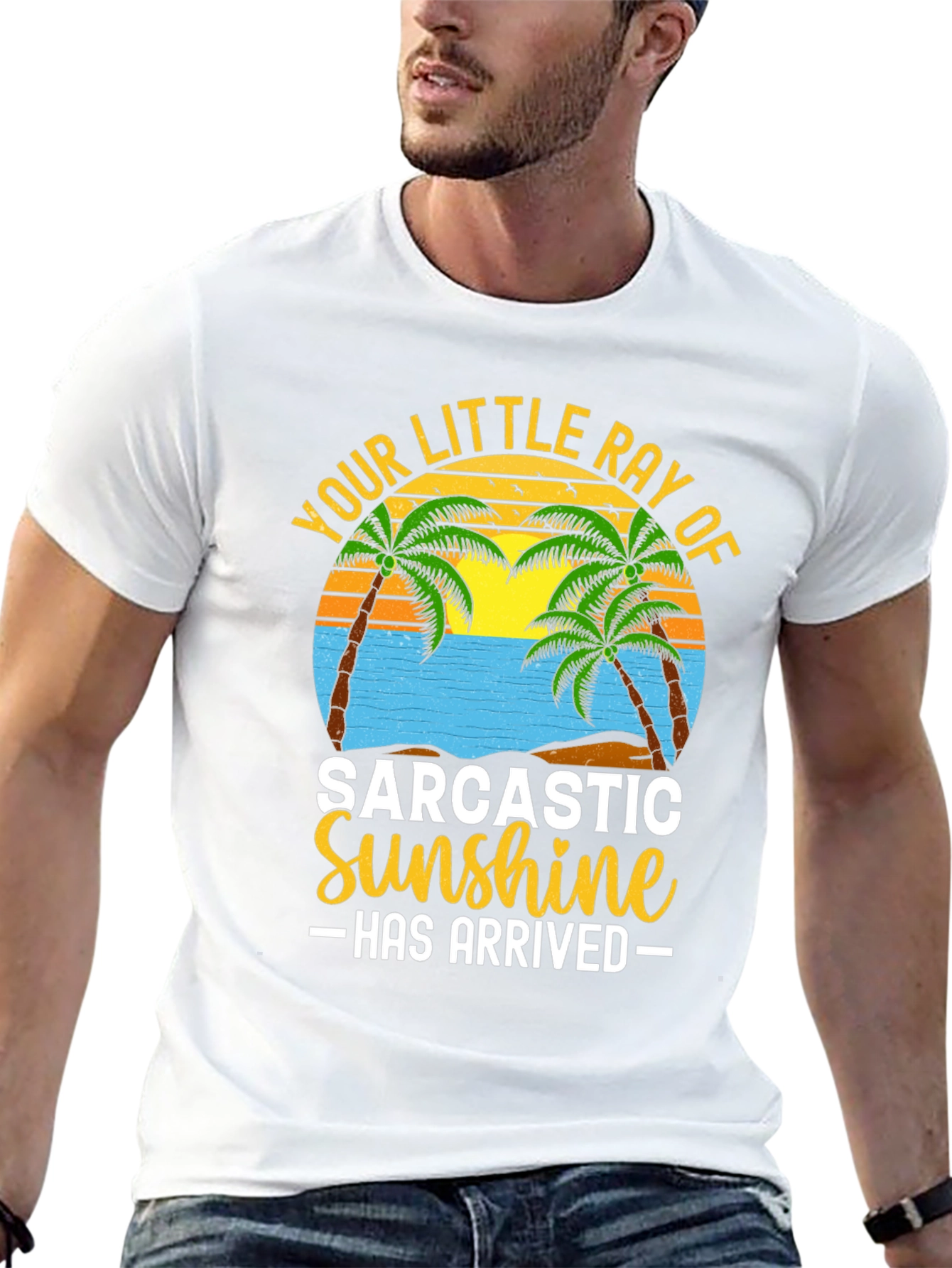Sarcastic Sunshine Graphic Tee - Beach Theme T-Shirt