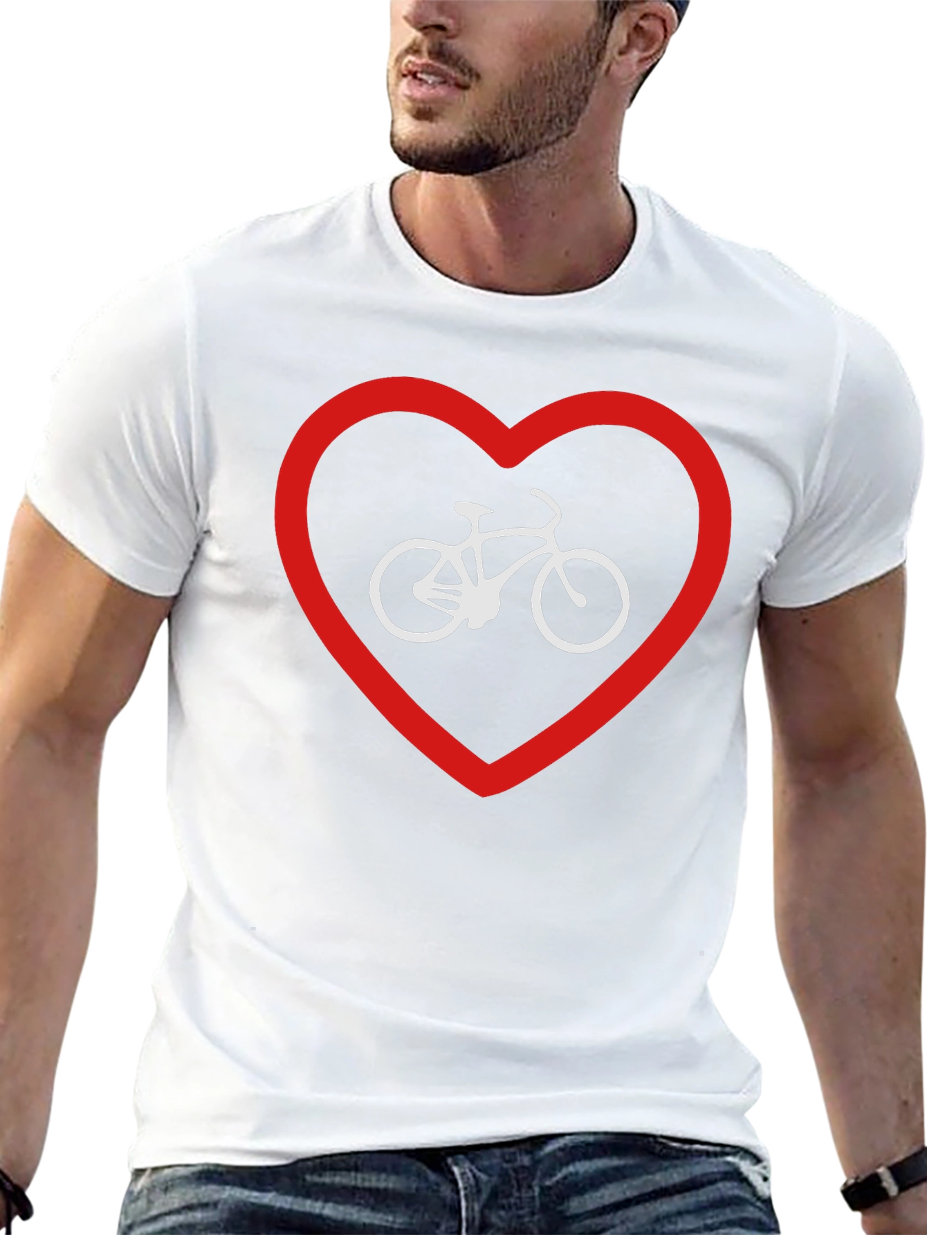 Bike Love Graphic Tee - Black Cotton Blend