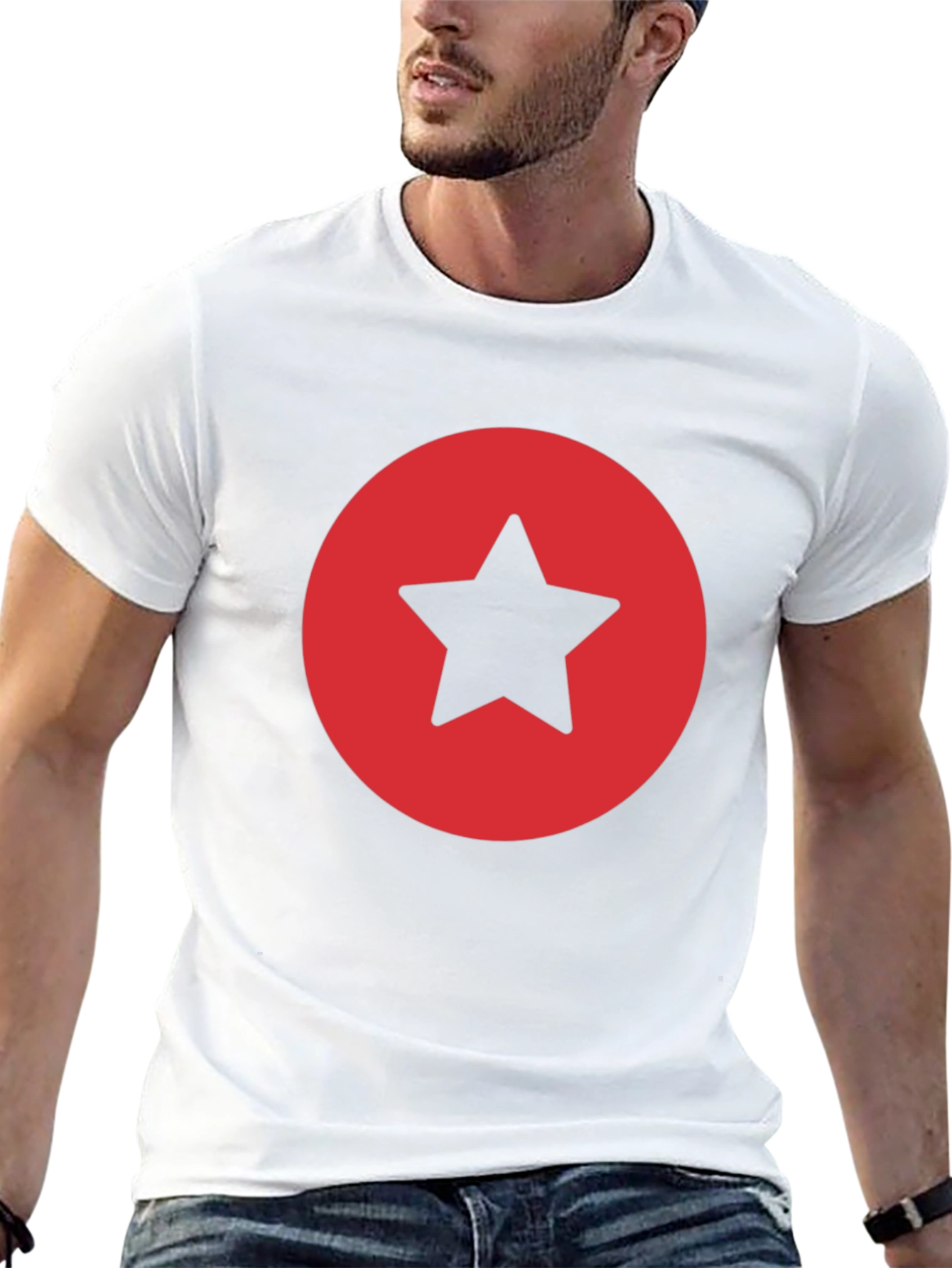 Star Circle Graphic Tee - Classic Black