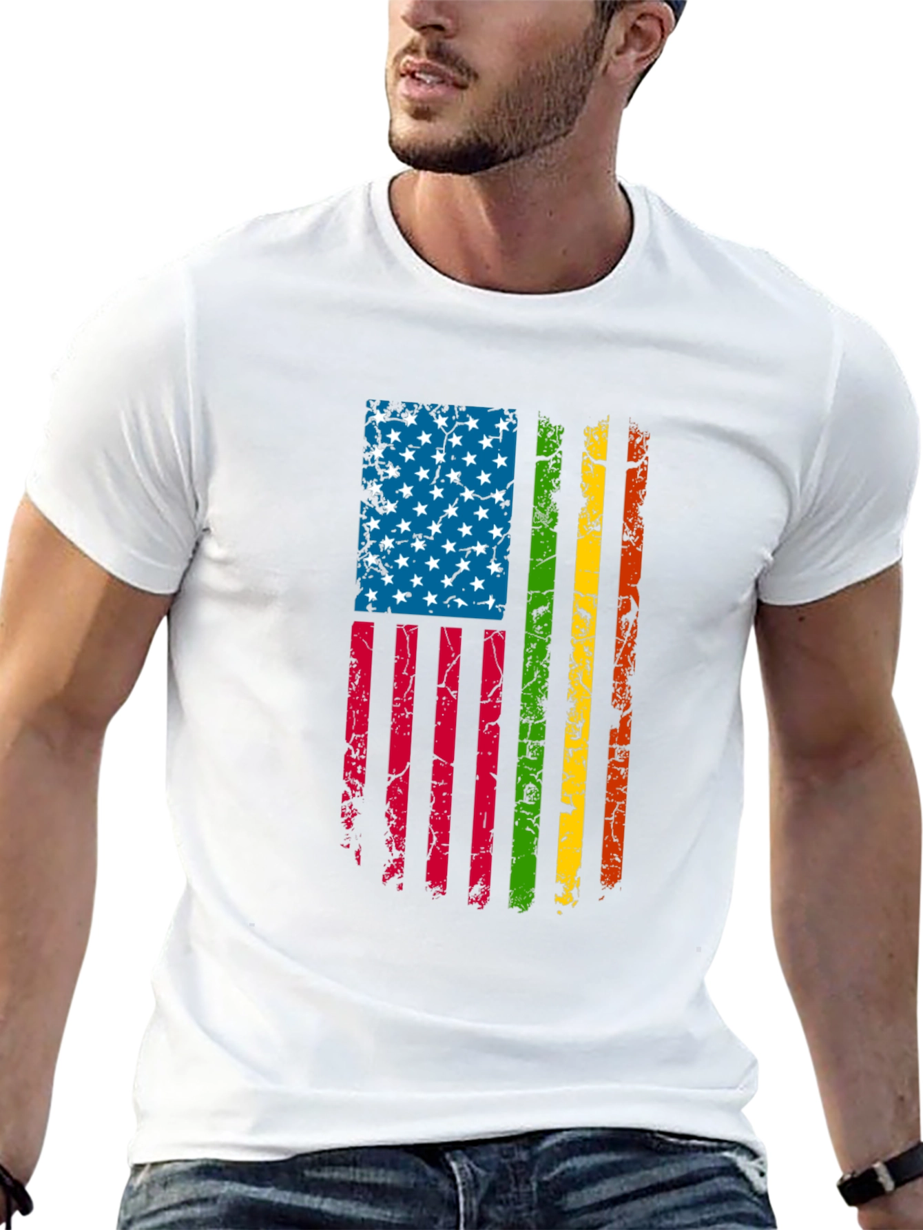 Distressed USA Flag Pride T-Shirt