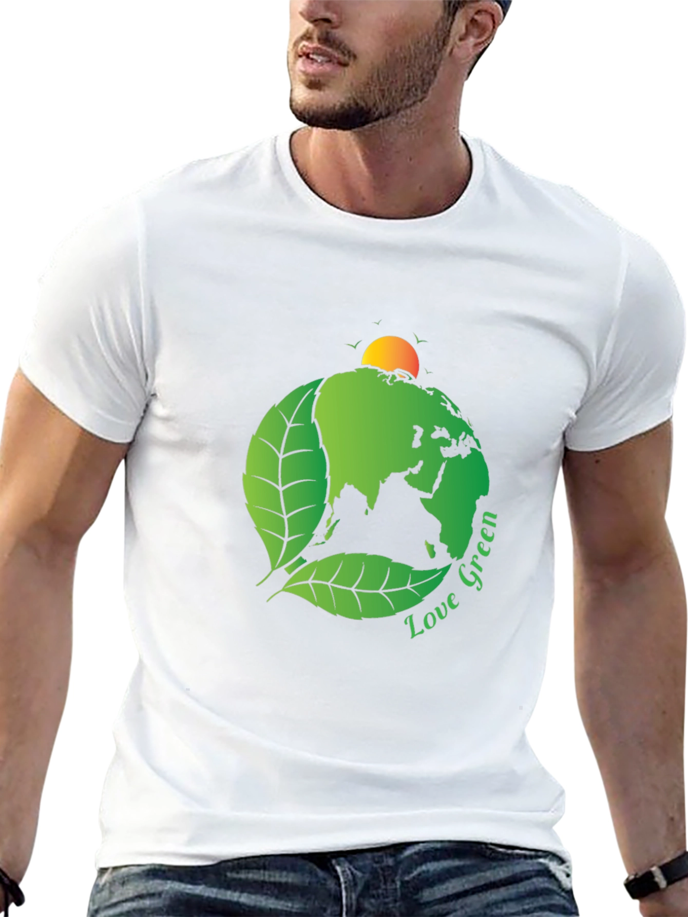 Love Green Earth Graphic Tee - Eco-Friendly Design