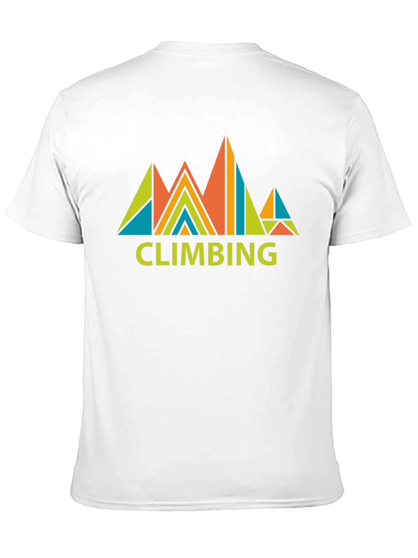 Geometric Mountain Climbing T-Shirt - Black