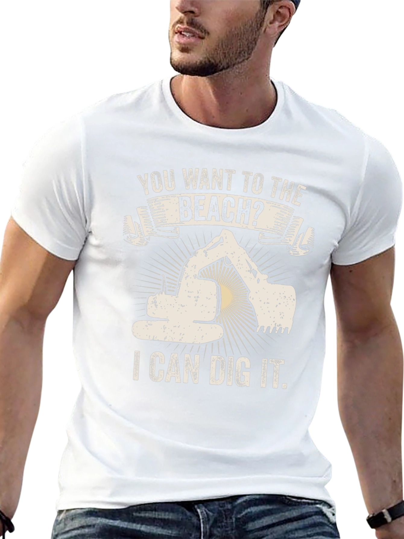 Beach Digger Funny Graphic Tee