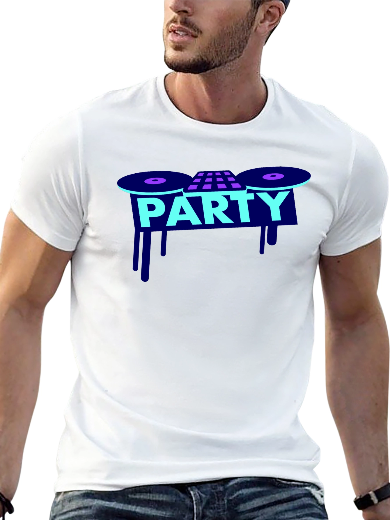 Party Graphic T-Shirt - DJ Turntable Design