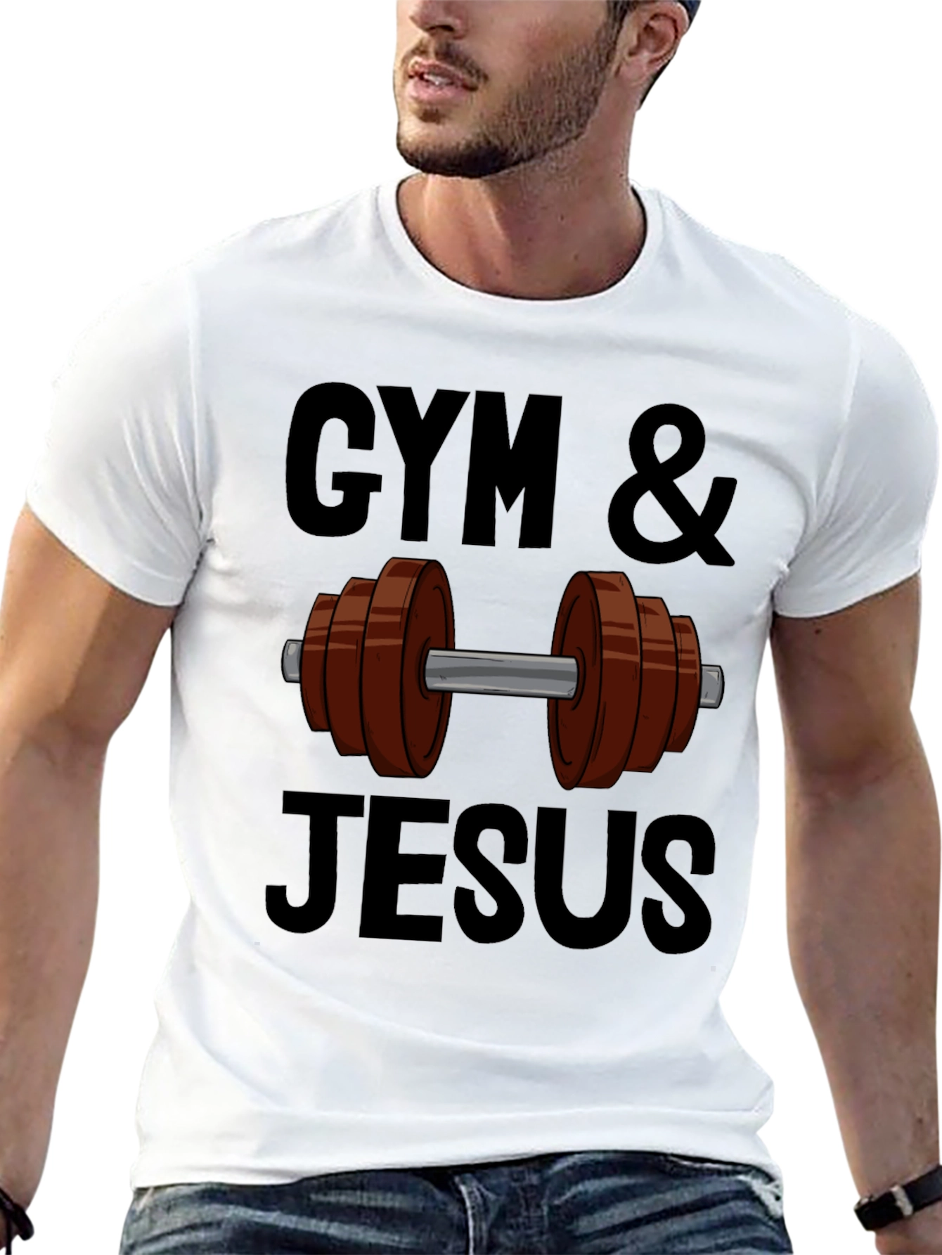 Gym & Jesus T-Shirt - Fitness & Faith Apparel