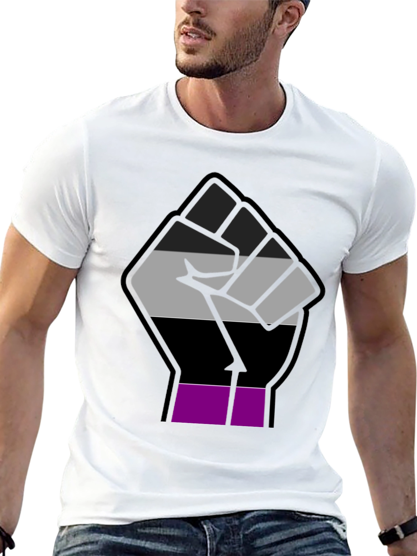 Ace Pride Fist T-Shirt - Asexual Visibility