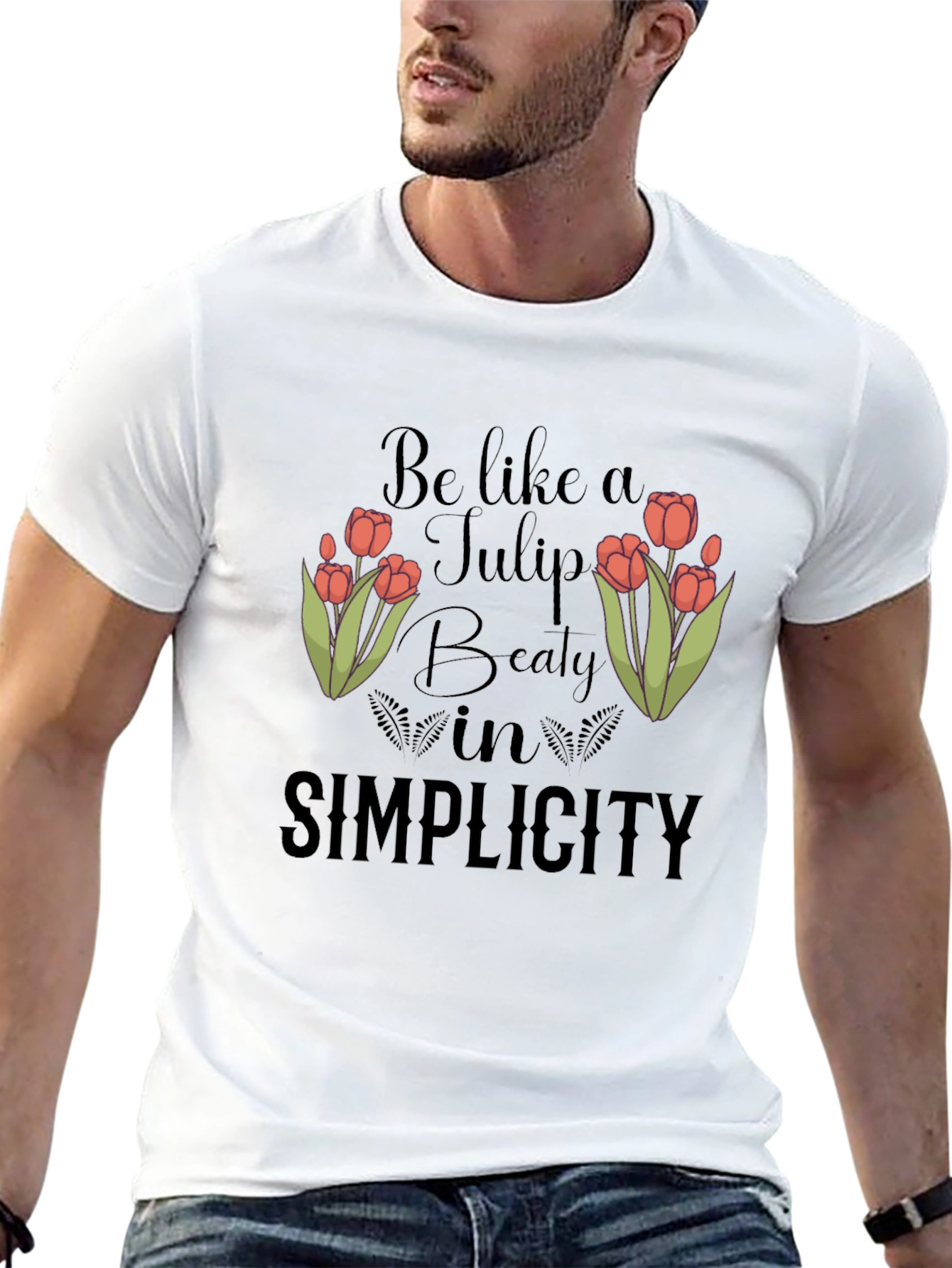 Tulip Simplicity Graphic Tee - Stylish Black Shirt