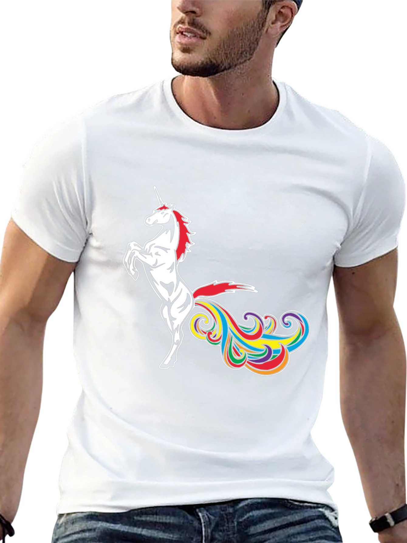 Unicorn Rainbow Fart Graphic Tee