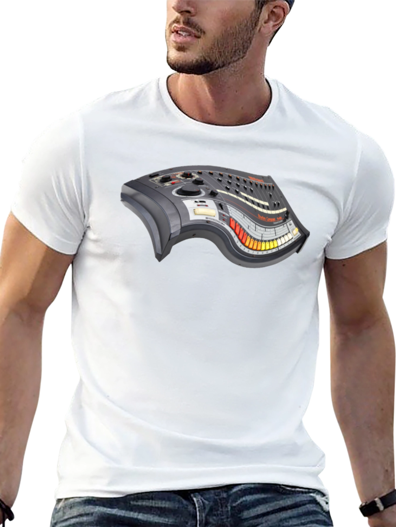 Synthesizer Graphic T-Shirt - Retro Music Style