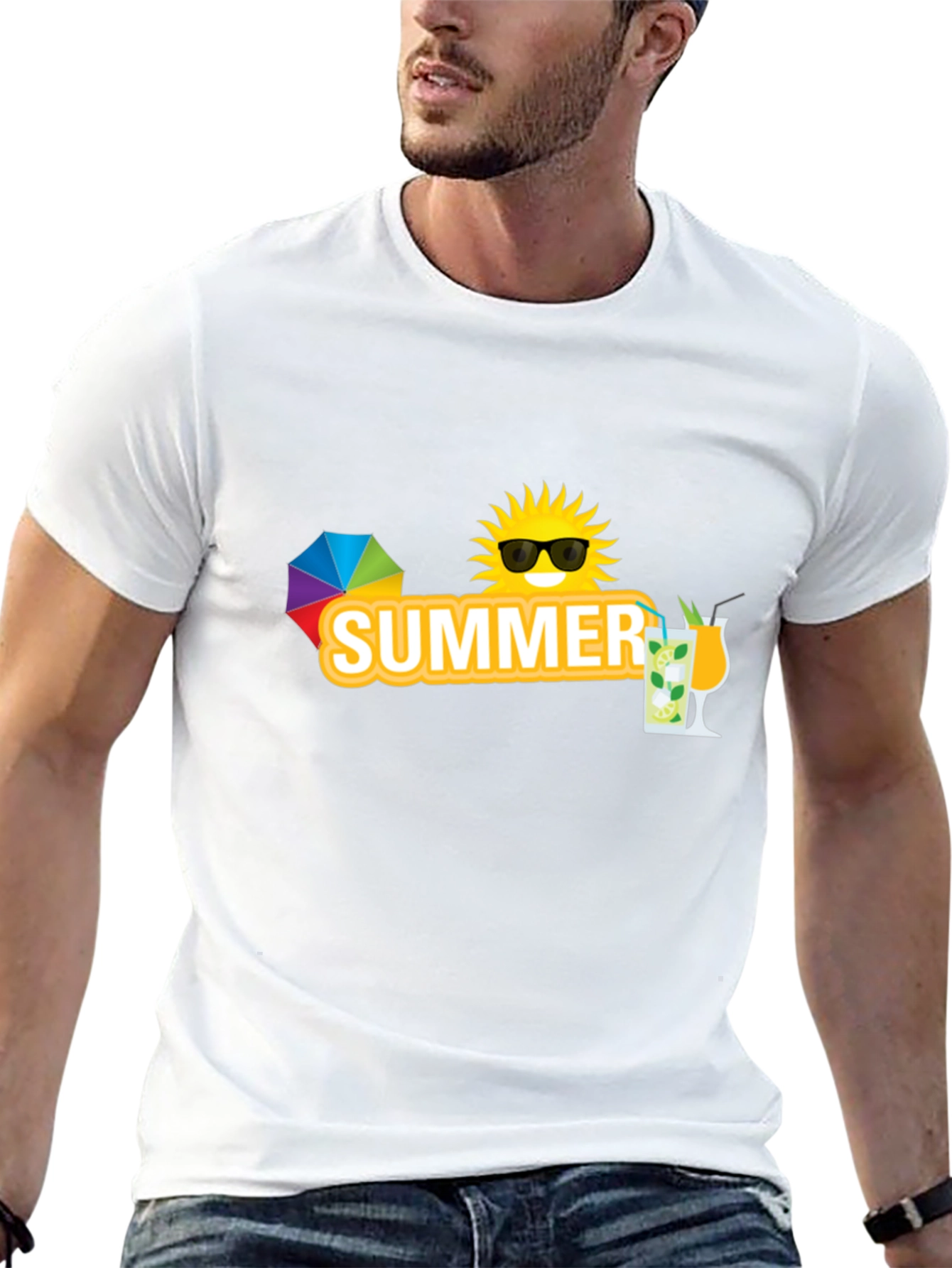 Summer Graphic Black T-Shirt