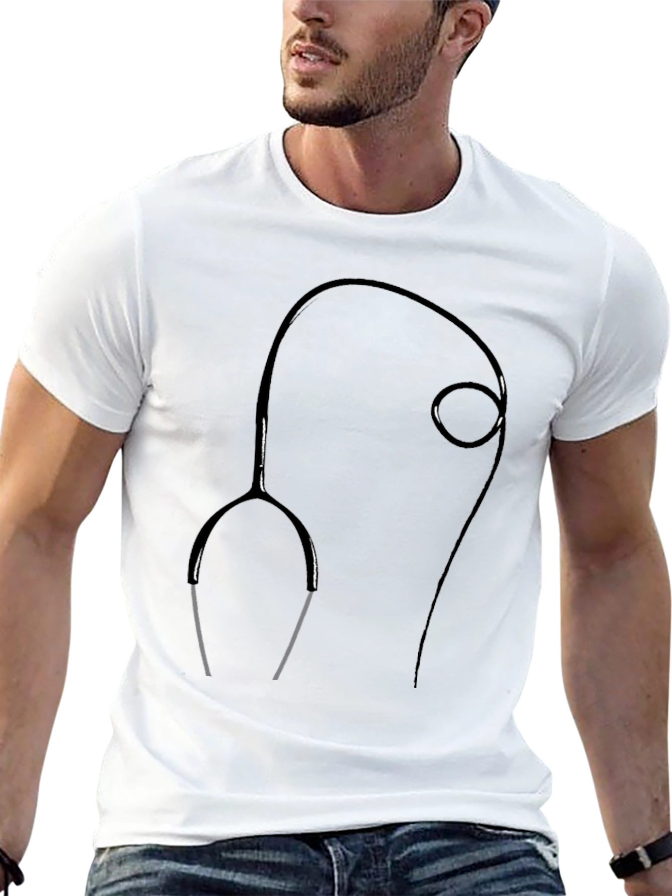 Doctor Stethoscope Graphic Tee - Medical Professional Shirt