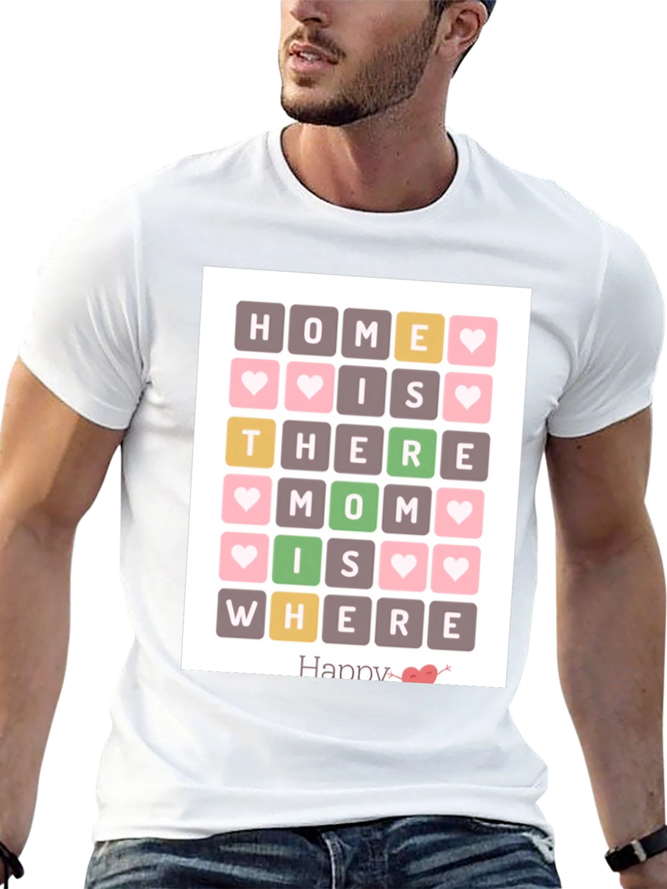 Home Is Where Mom Is Black T-Shirt