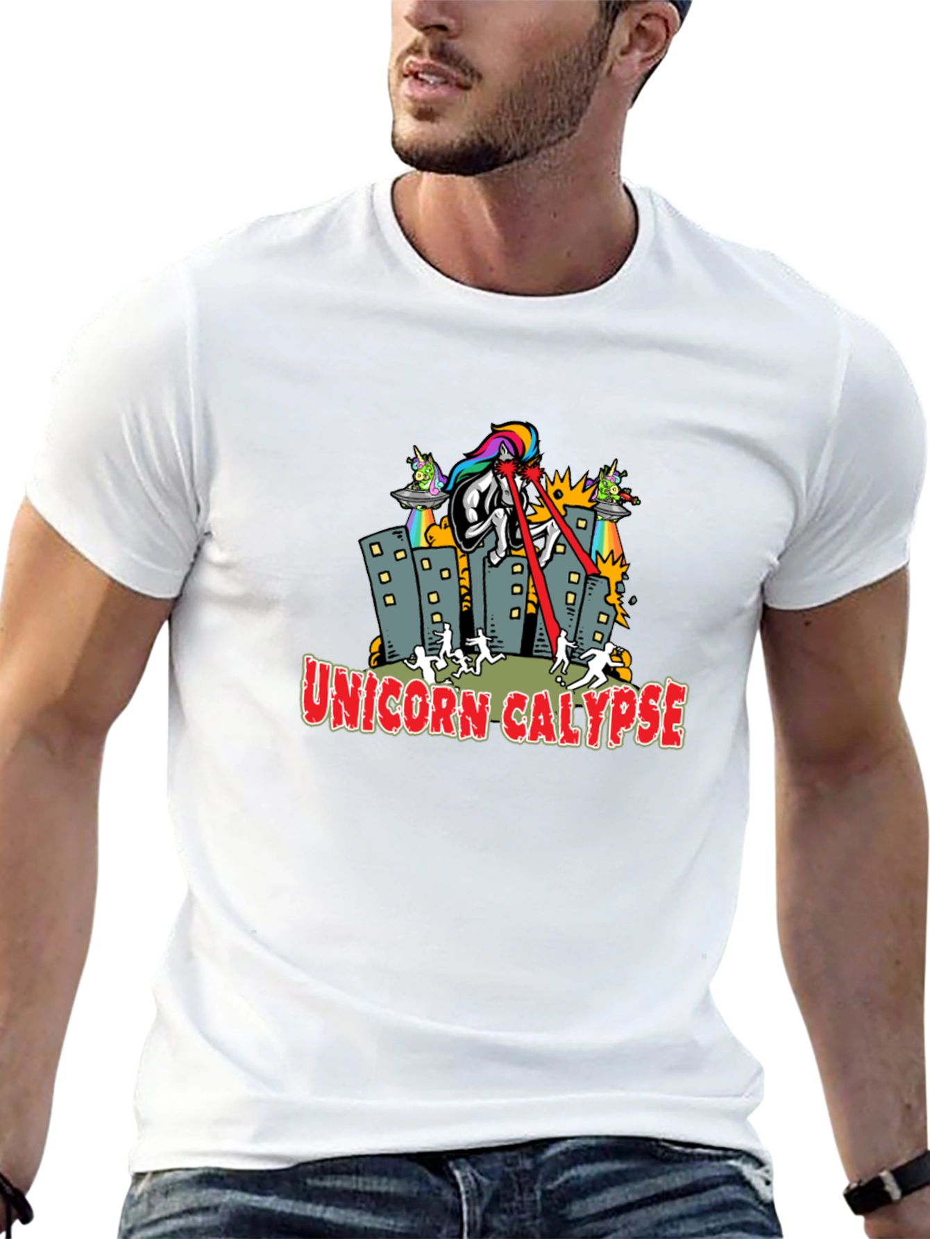 Unicorn Calypse Black Graphic Tee