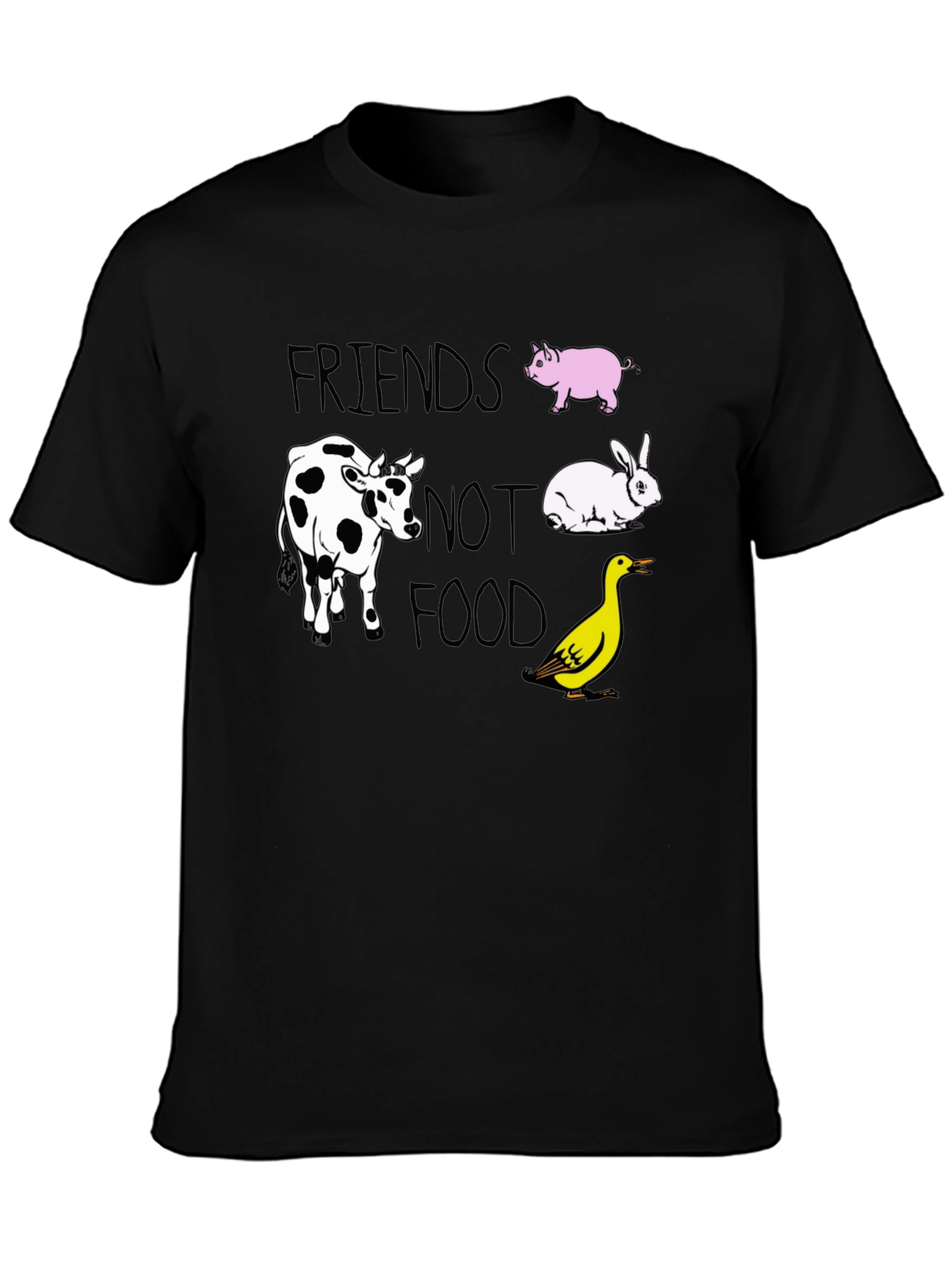 Vegan Friends Not Food Graphic Tee